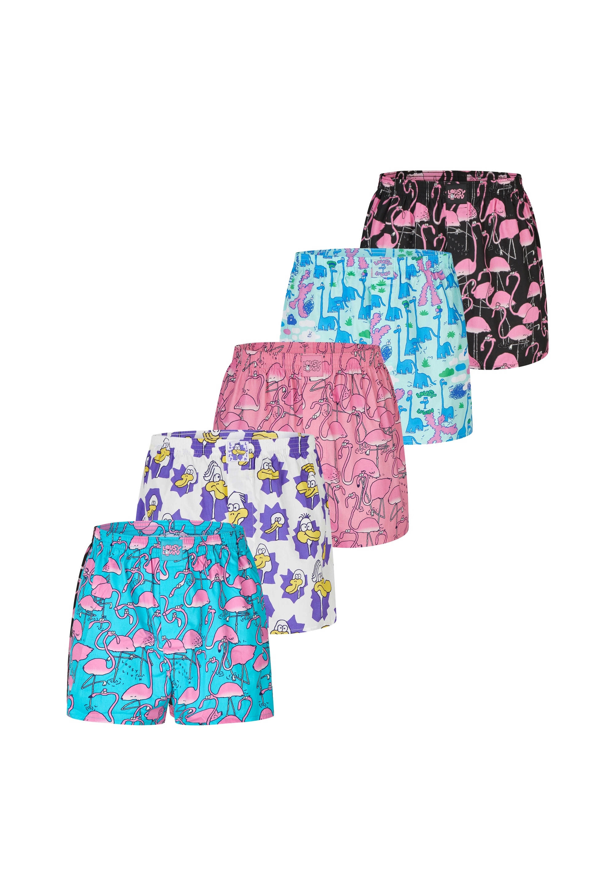 Lousy Livin Boxershorts »Greater Animals« mit verschiedenen Tiermotive