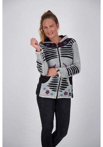 Fleecejacke »Patchwork NUNAVUT LIGHT GRAY & NEW FLOWER POWER«