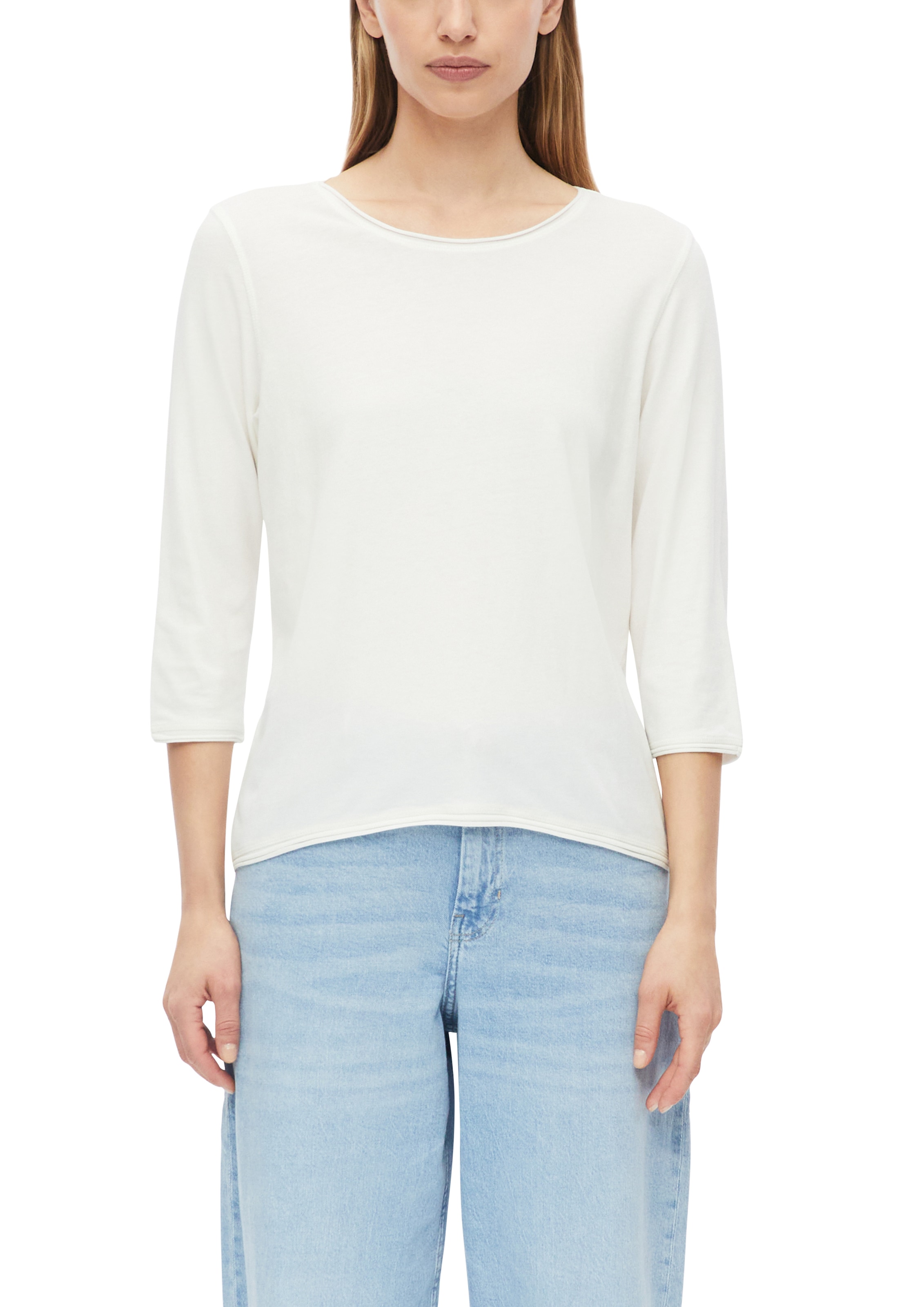 s.Oliver Rundhalsshirt 7/8-Arm Sommershirt mit Rundhals