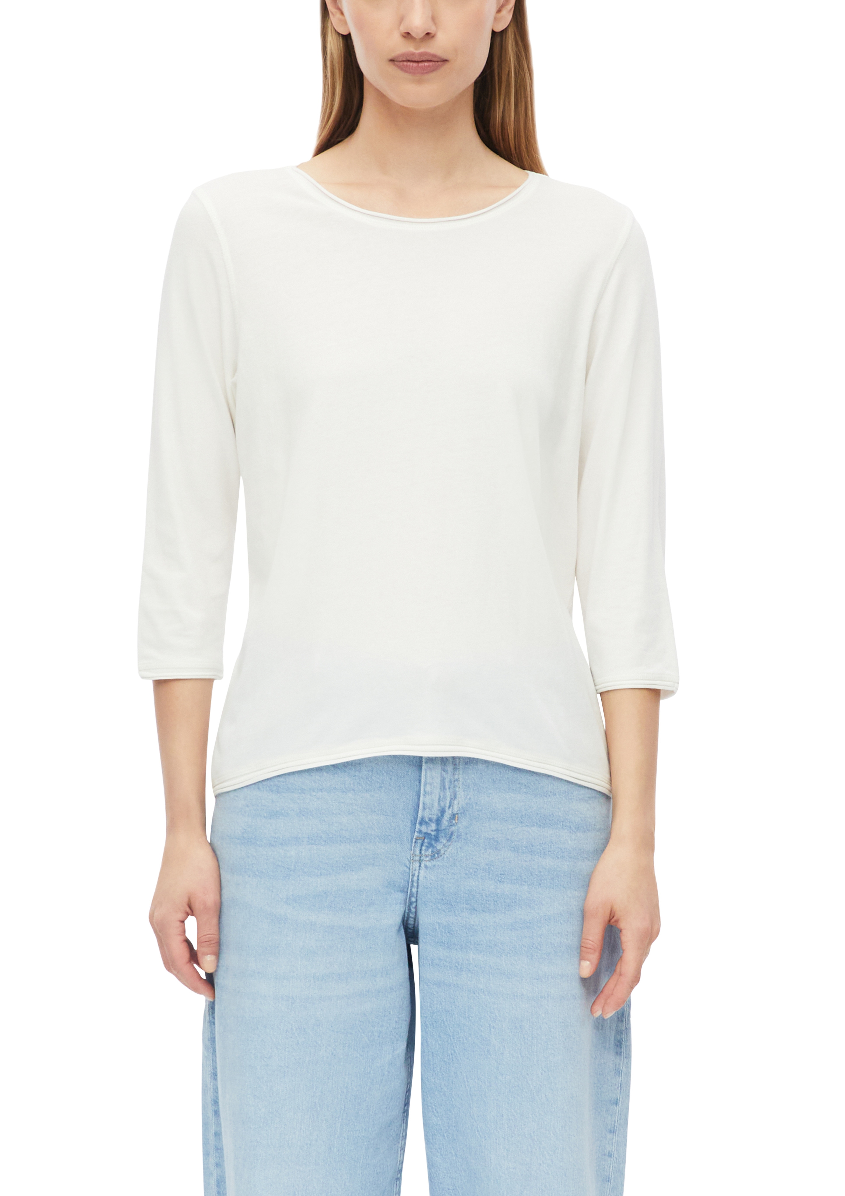 s.Oliver Rundhalsshirt 7/8-Arm Sommershirt mit Rundhals