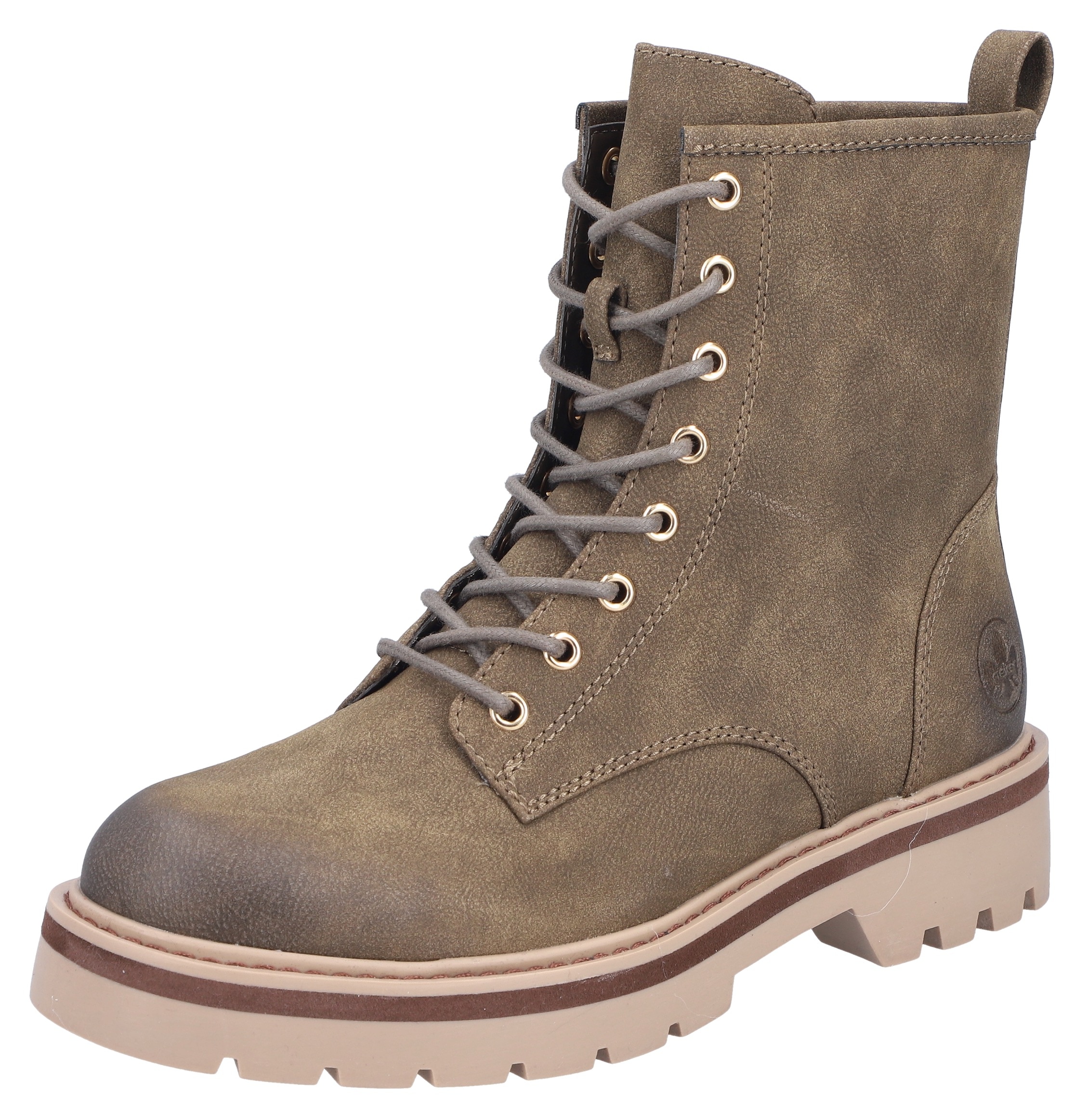 Rieker Schnürboots Schnürstiefelette, Boots, Blockabsatz, mit Profilsohle günstig online kaufen