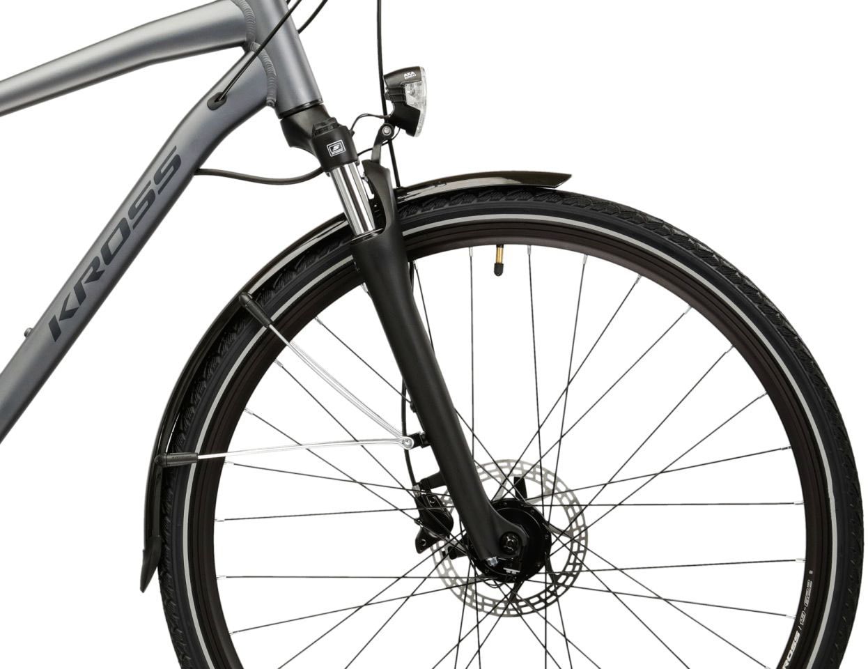 Kross Trekkingrad »Herren-Trekkingrad 28" Trans 4.0 Grau 24 Gänge« 24 Gang Shimano ACERA M3020 Schaltwerk Kettenschaltung