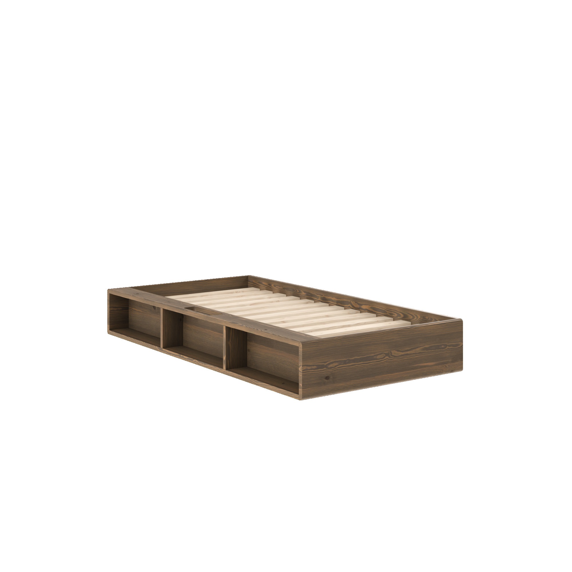 Karup Design "Ziggy Bed, Stauraumbett, FSC-zertifiziertes Massivholz made in Europe" Erhältlich für Matratzen Breite 90, 120, 140, 160 oder 180 cm, mit 3 Ablagen, inklusive Lattenrost, ohne Matratze, mehrere Farben