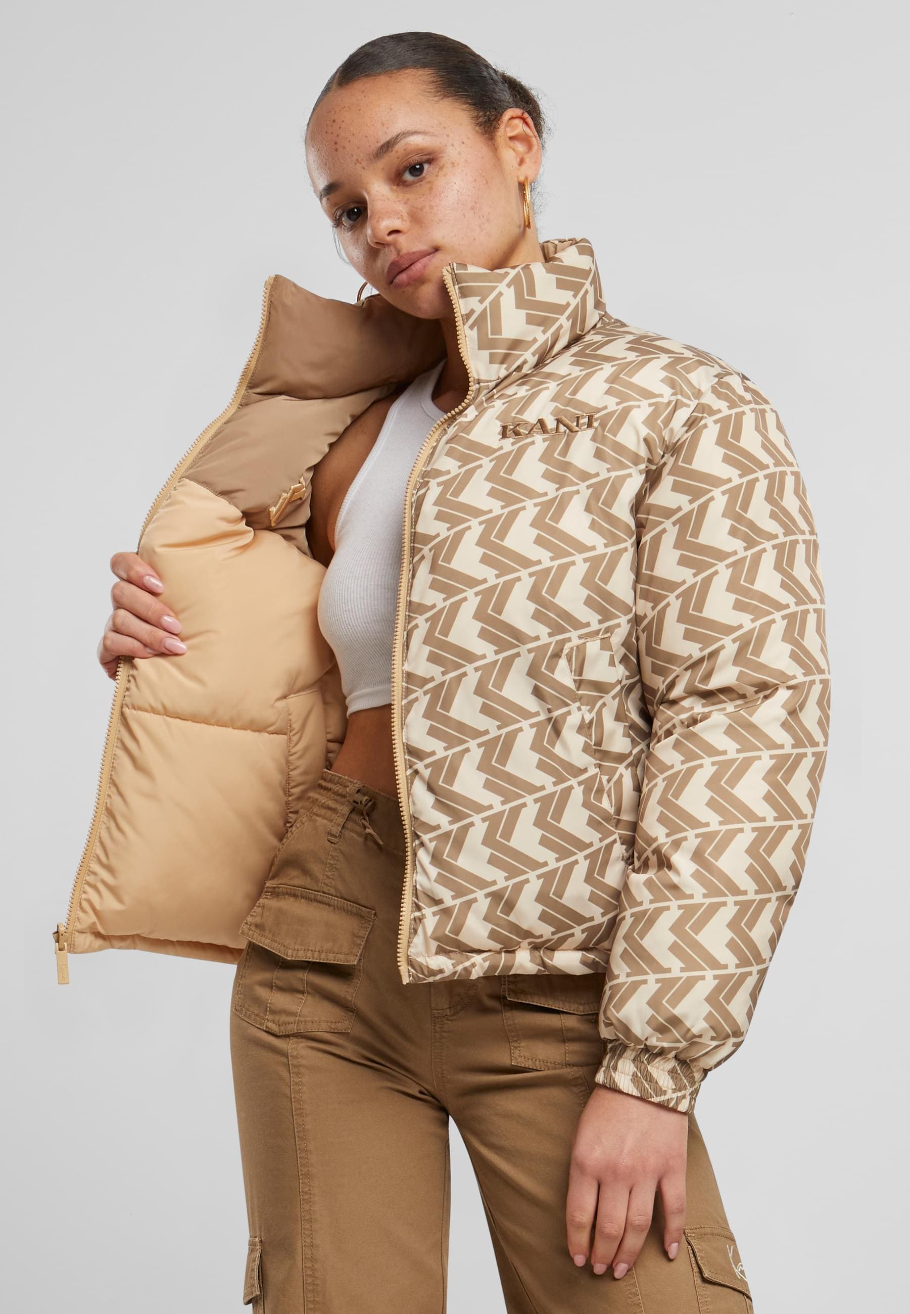 Karl Kani Winterjacke »Karl Kani Karl Kani OG Revsersible Puffer Jacket«, (1 St.), ohne Kapuze