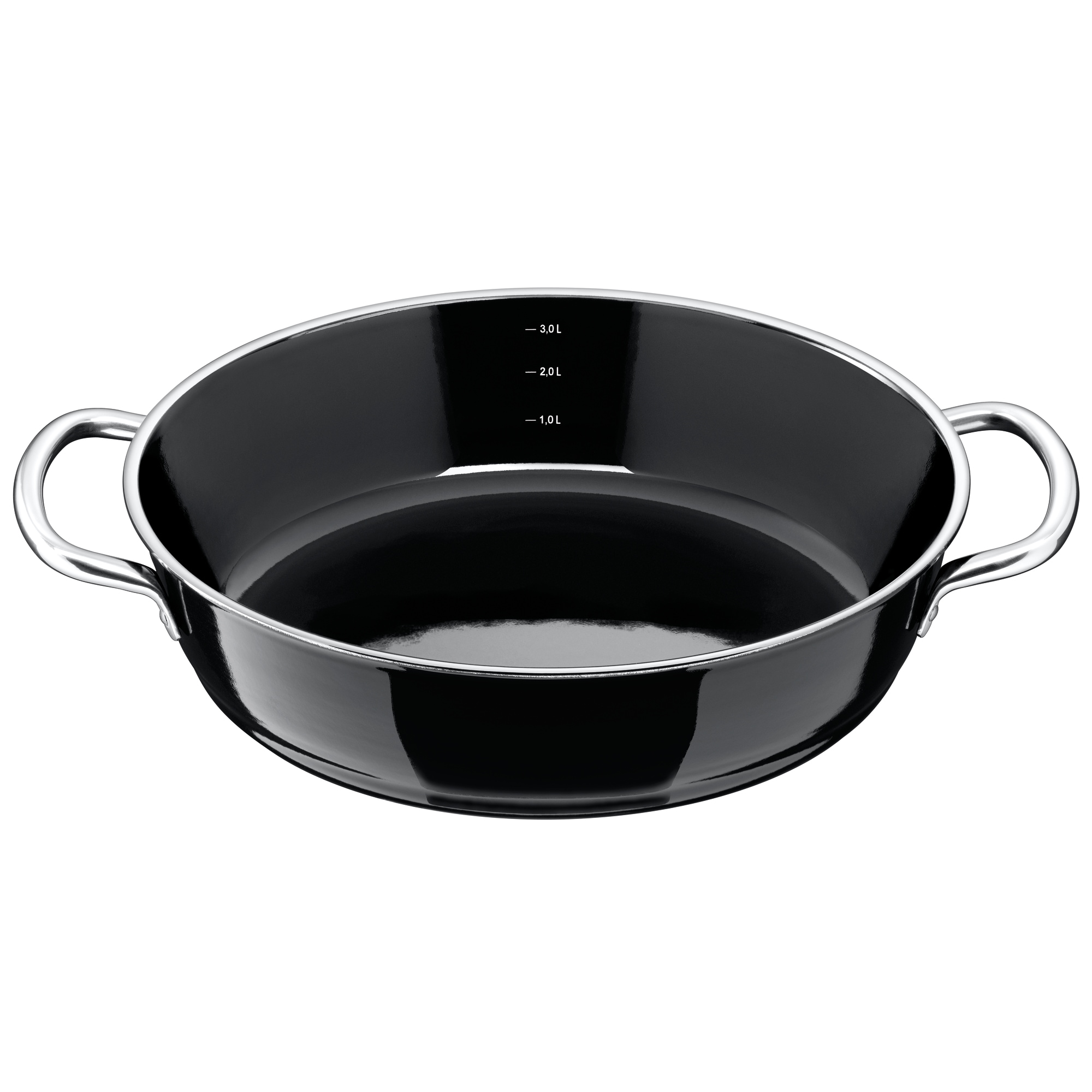 SILIT Schmorpfanne "Professional Induktion", Ø 28cm + Höhe 8cm, schwarz, Pfannen, Funktionskeramik schneid- und kratzfest, Made in Germany