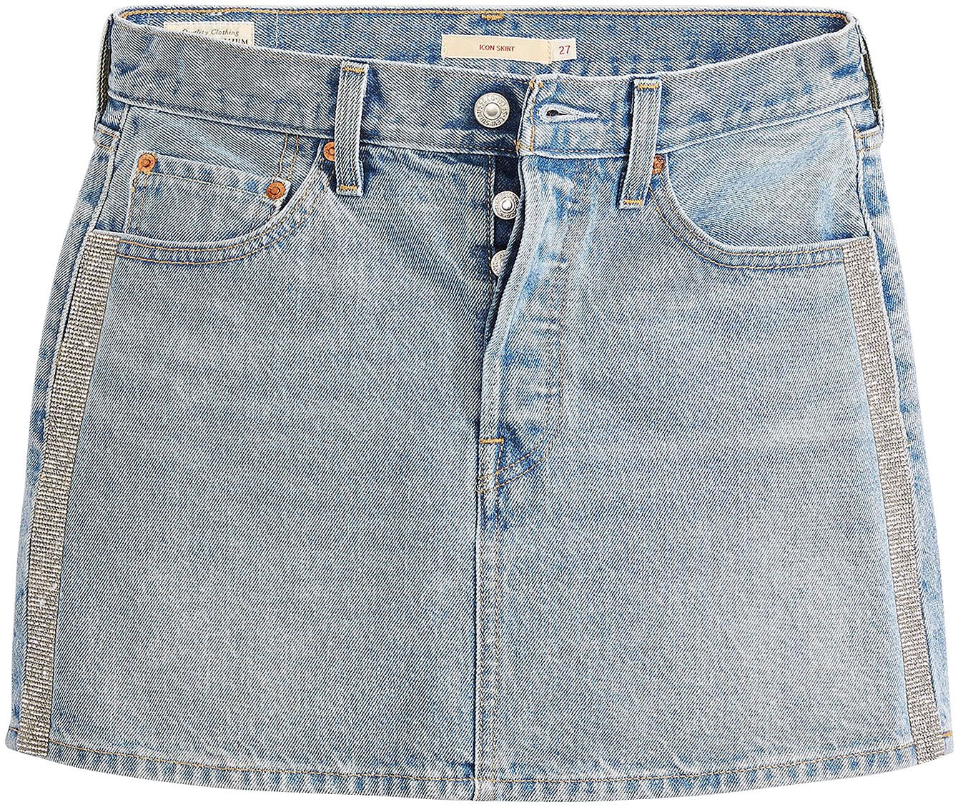 Levi's® Jeansrock »ICON SKIRT«, mit Glitzerdetails an Seitennähten