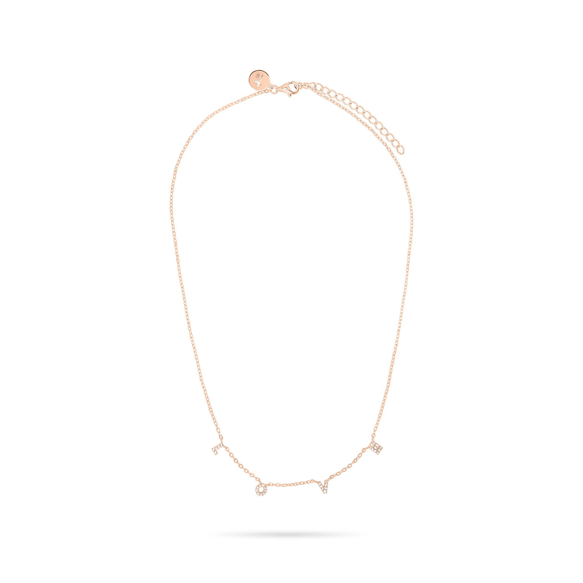 Tamaris Silberkette »Schmuck Geschenk Silber 925 Halskette Love Letters« mit Zirkonia (synth.)