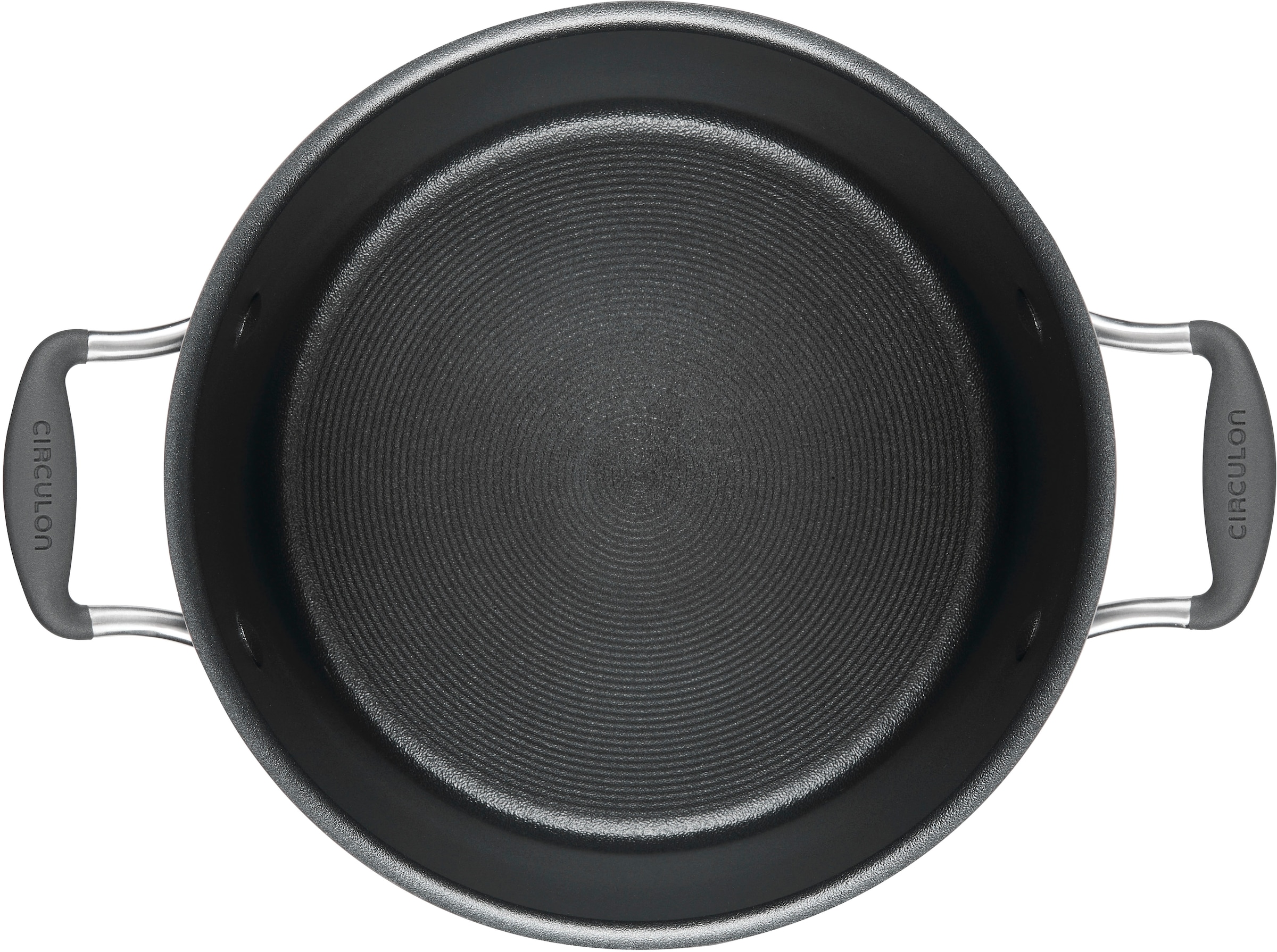 Circulon Kochtopf »Circulon A1 Kochtopf, 24 cm, 7,6 Liter«, Edelstahl-Aluminium, (1 tlg.), dreilagig beschichtet, kratzfest, spülmaschinenfest