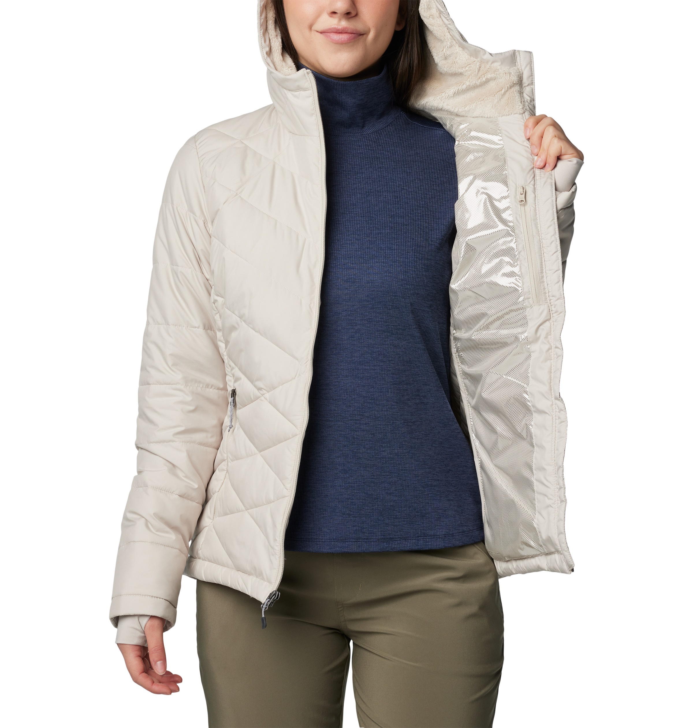Columbia Steppjacke "HEAVENLY HOODED JACKET", (1 St.), mit Kapuze günstig online kaufen