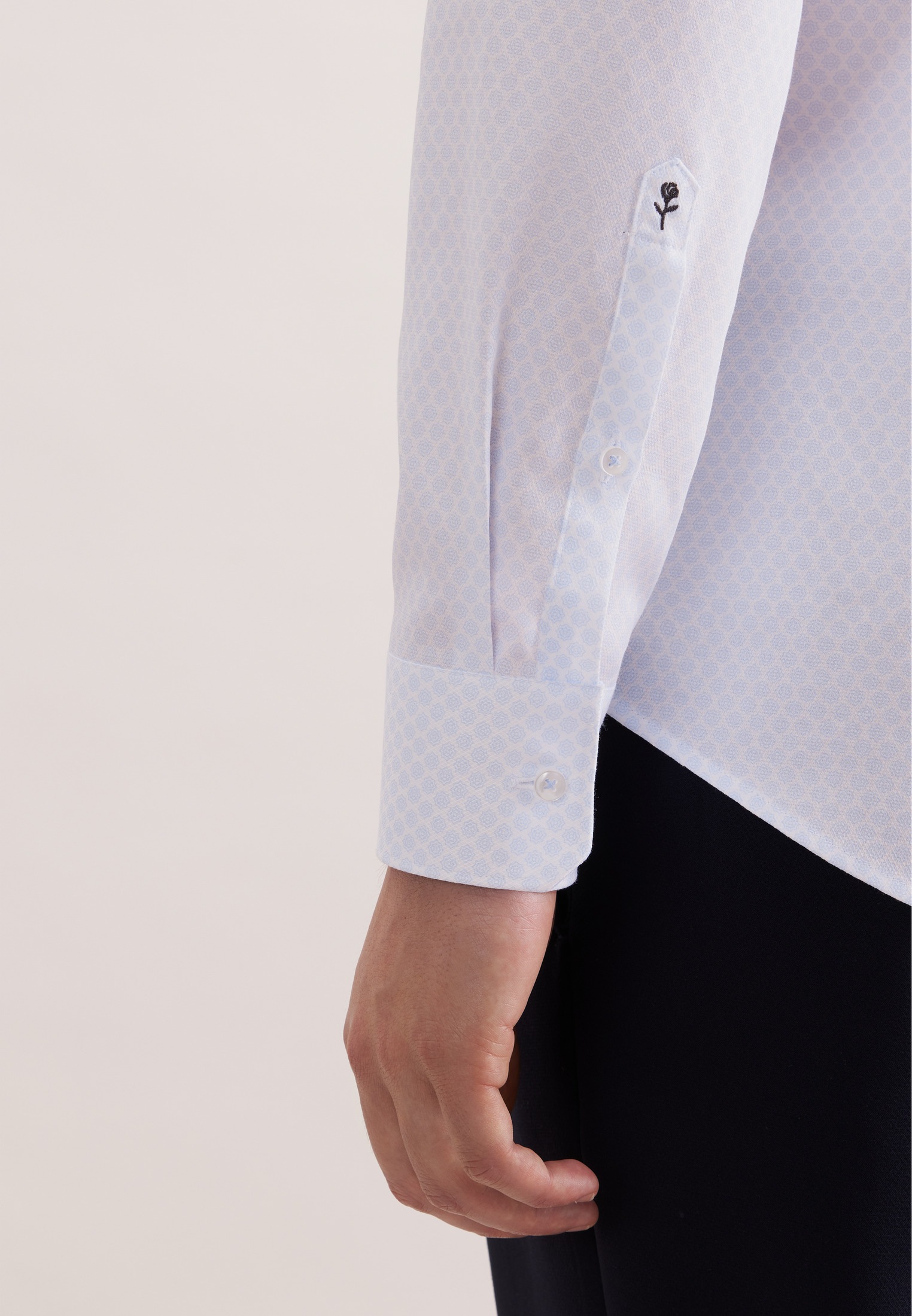 Seidensticker Schwarze Rose Men's Shirt Blue 37 3