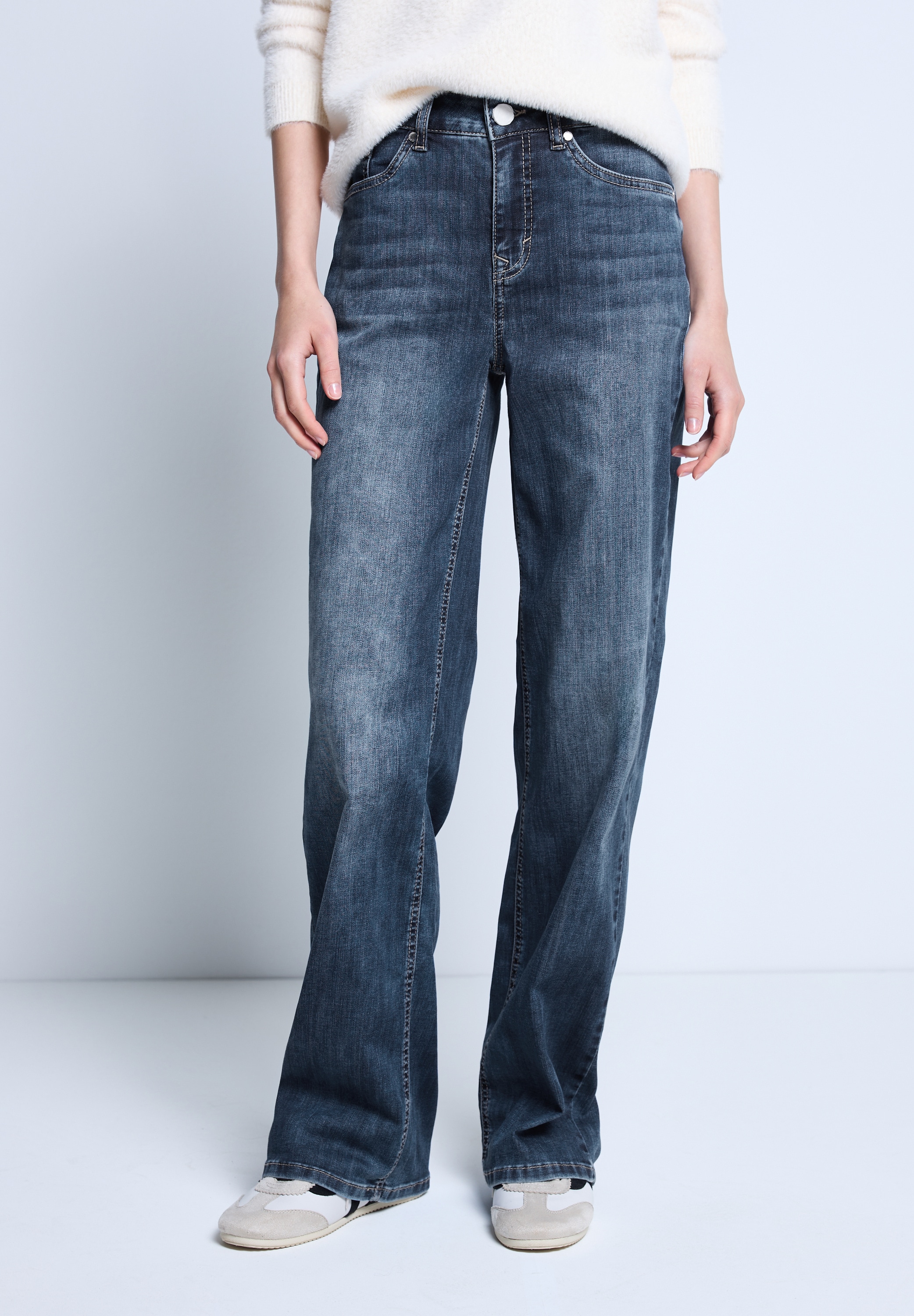 STREET ONE STUDIO Weite Jeans 5-Pocket-Style