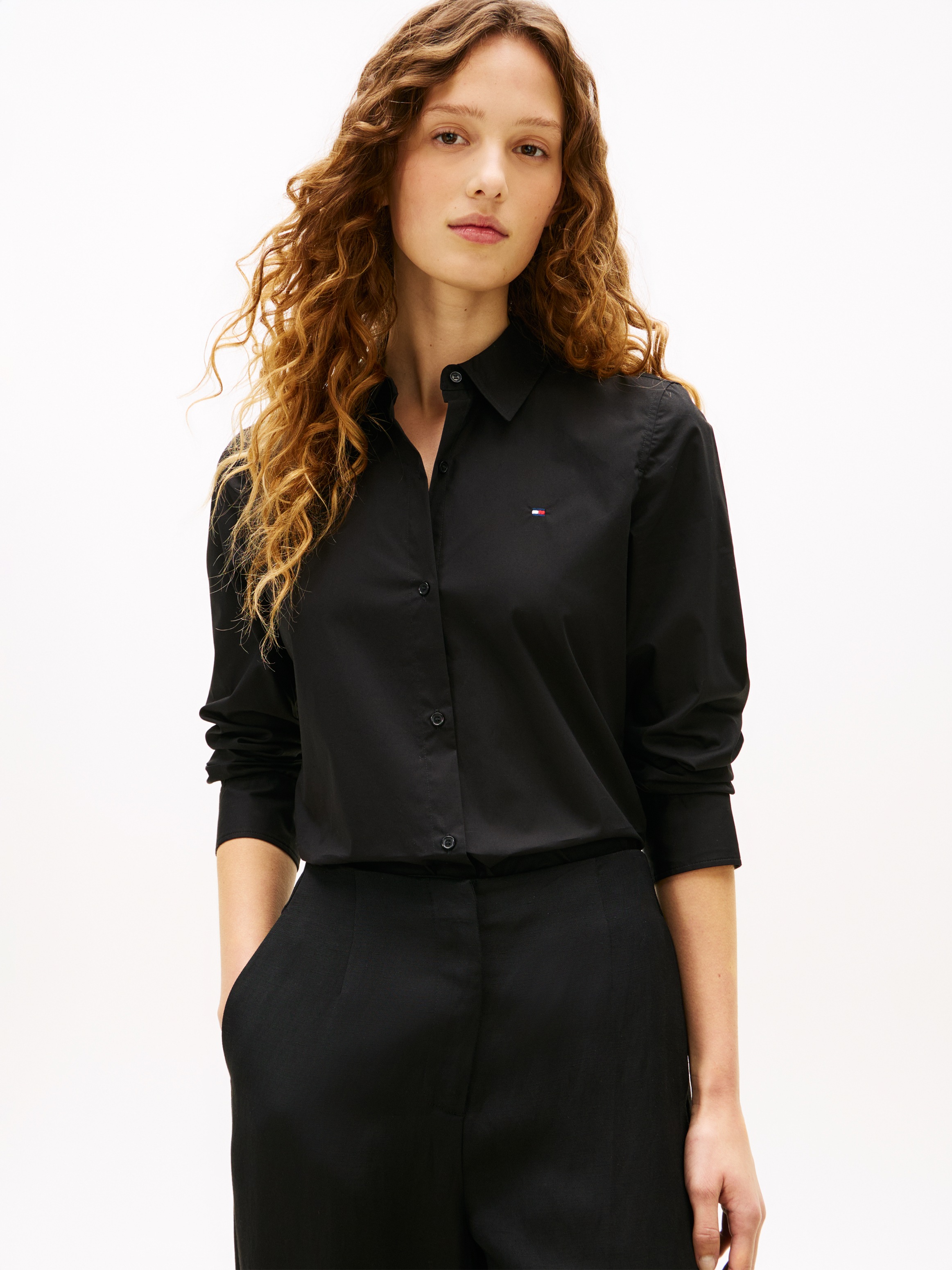 Tommy Hilfiger Hemdbluse "ESS POPLIN REGULAR SHIRT" Langarm, Regular Fit günstig online kaufen