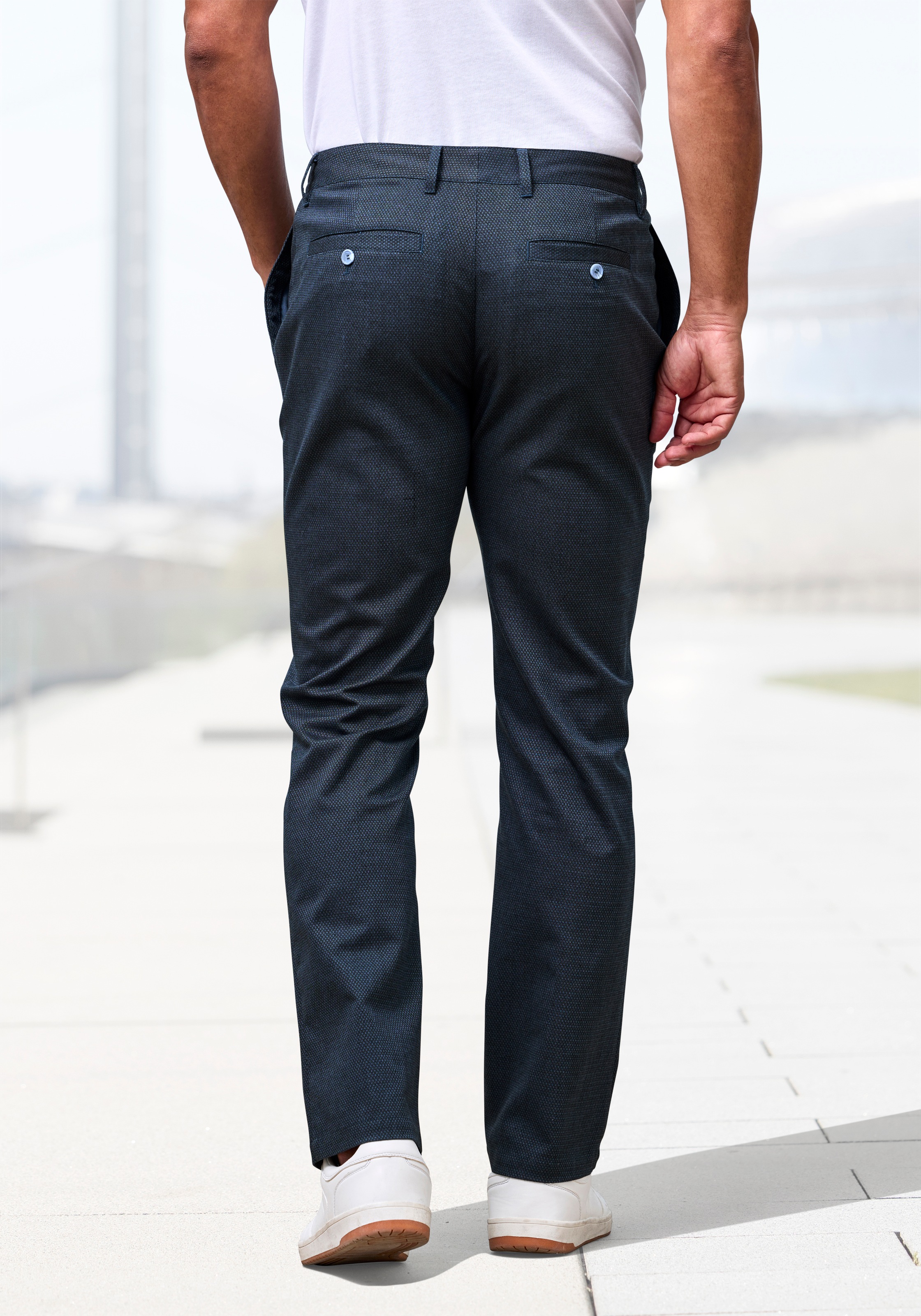 Thumbnail - H.I.S Stoffhose "aus leicht elastischer Baumwollmix-Qualität" bequeme Hose aus leicht elastischer Qualität