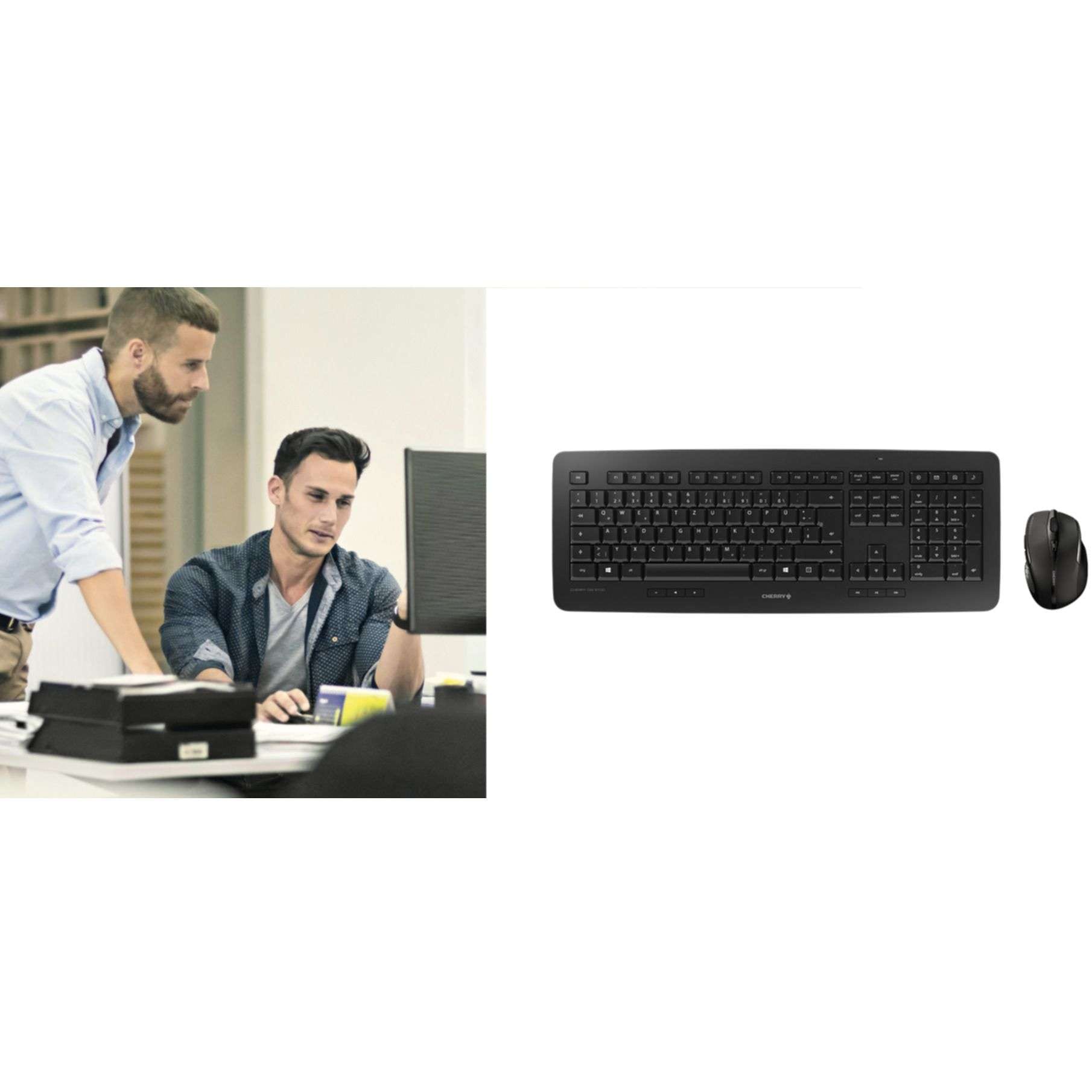 Cherry Wireless-Tastatur »DW 5100«, (Ziffernblock-Profil-Speicher-USB-Anschluss)