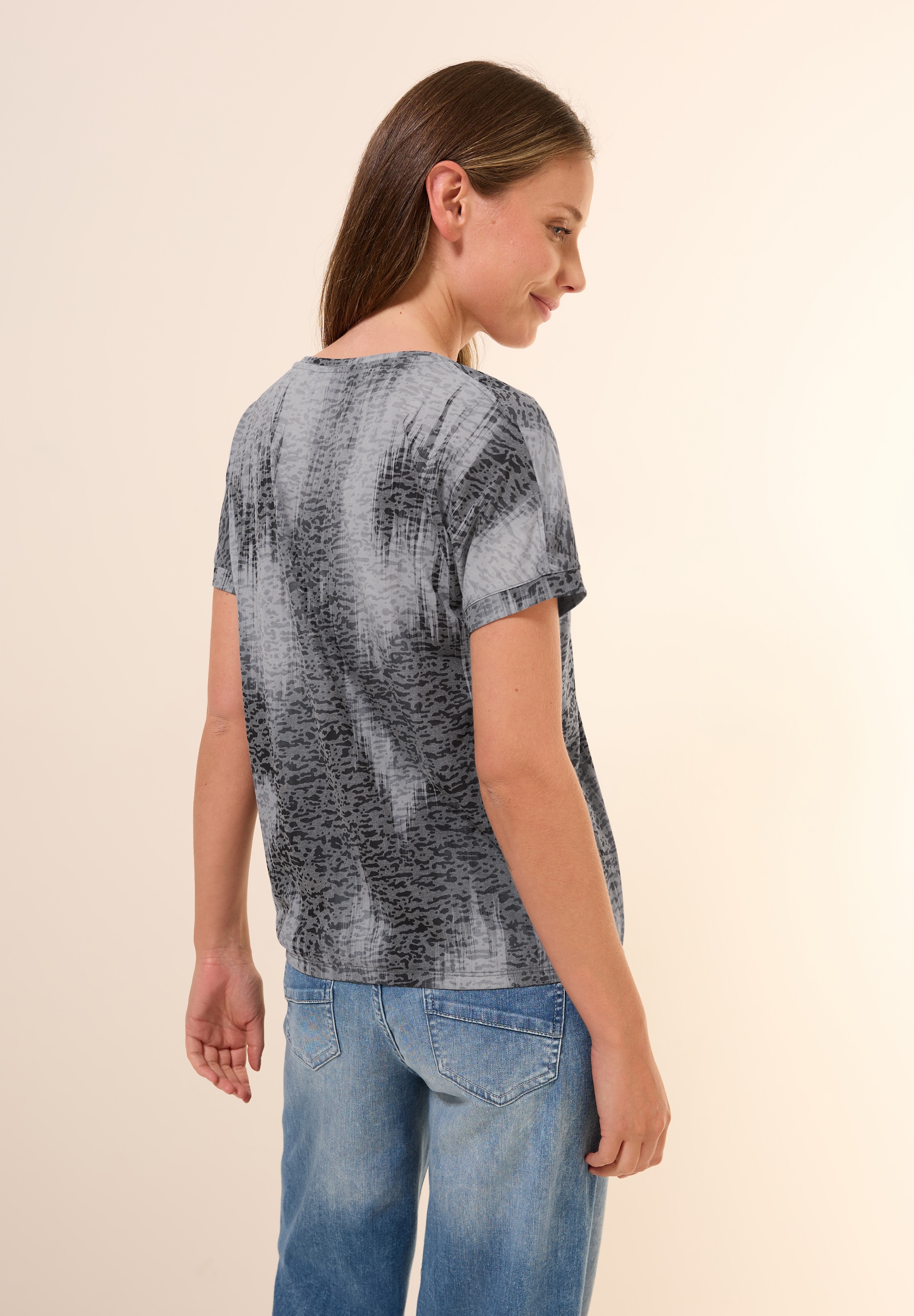 Cecil T-Shirt, mit Elastiksaum