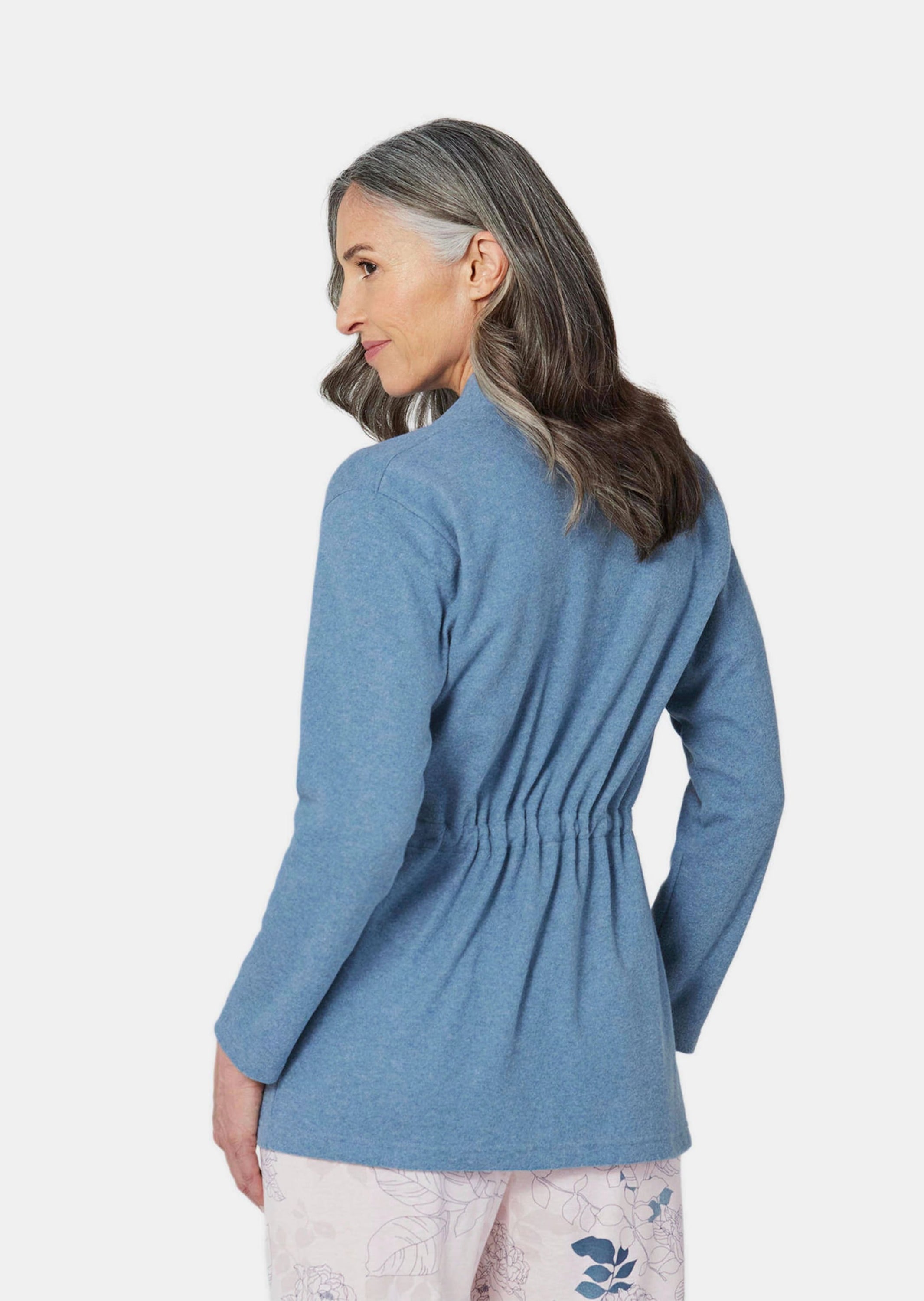 GOLDNER Hausanzug »Fleece-Jacke Leichte Fleecejacke mit Bindeband«