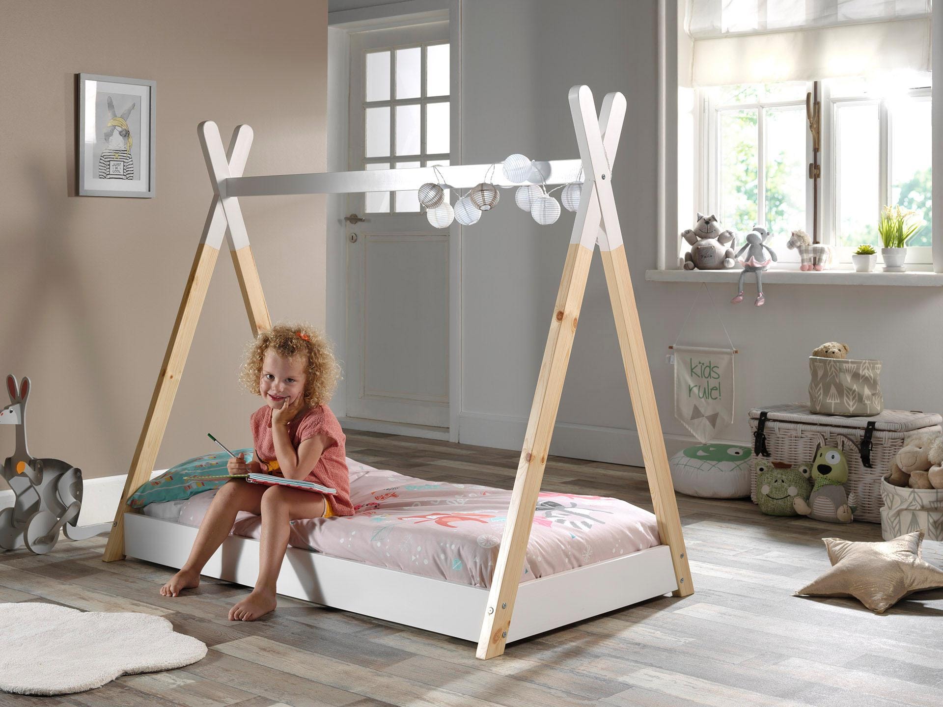 Vipack Kinderbett »Tipi«, (Made in Europe), mit Lattenrost