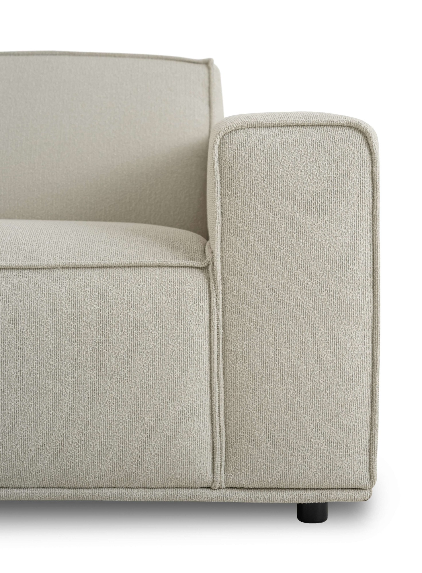 Home affaire 3-Sitzer »Avelin, 228 cm, Chenille, Struktur-Boucle«, mit Wellenunterfederung, Kedernaht, bodentief, Skandi-Design