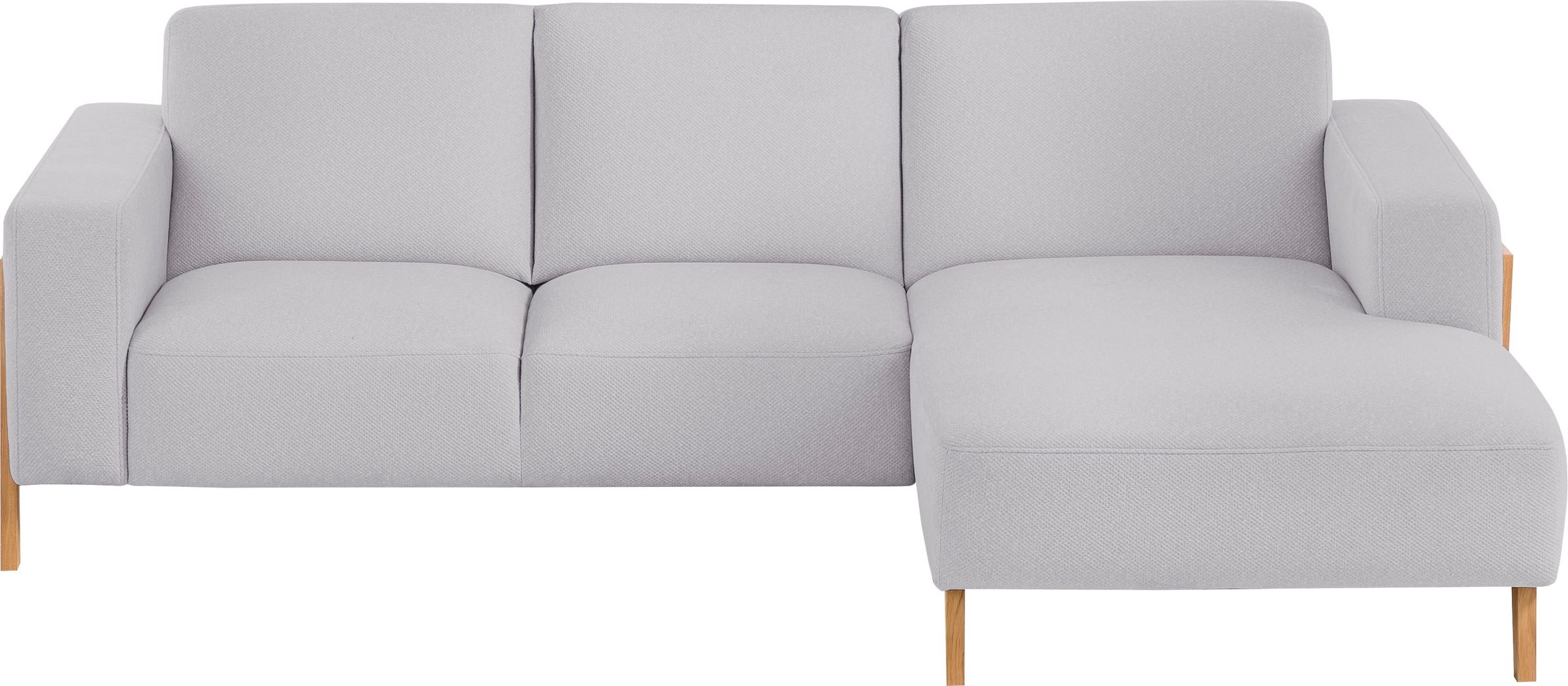 exxpo - sofa fashion Ecksofa »Starr, modern und klassisches Design, hochwertige Verarbeitung, bequem«, L-Form, wahlw. elektrische Sitztiefenverstellung, Massivholzfüße