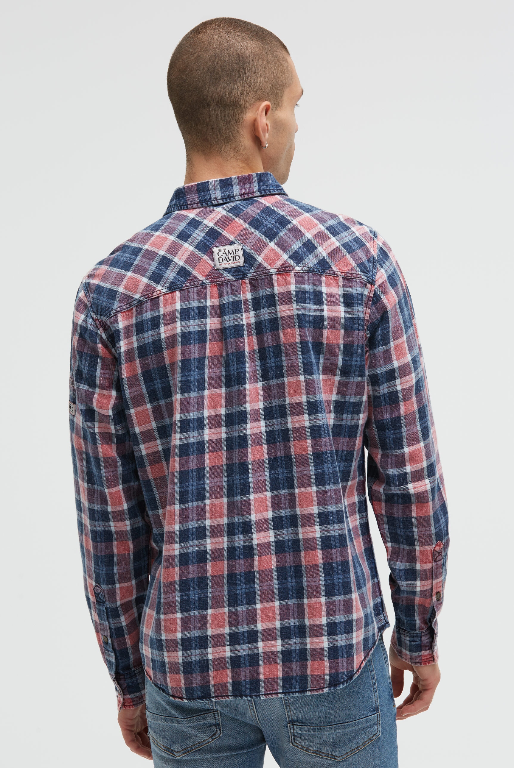 CAMP DAVID Langarmhemd mit Brusttasche