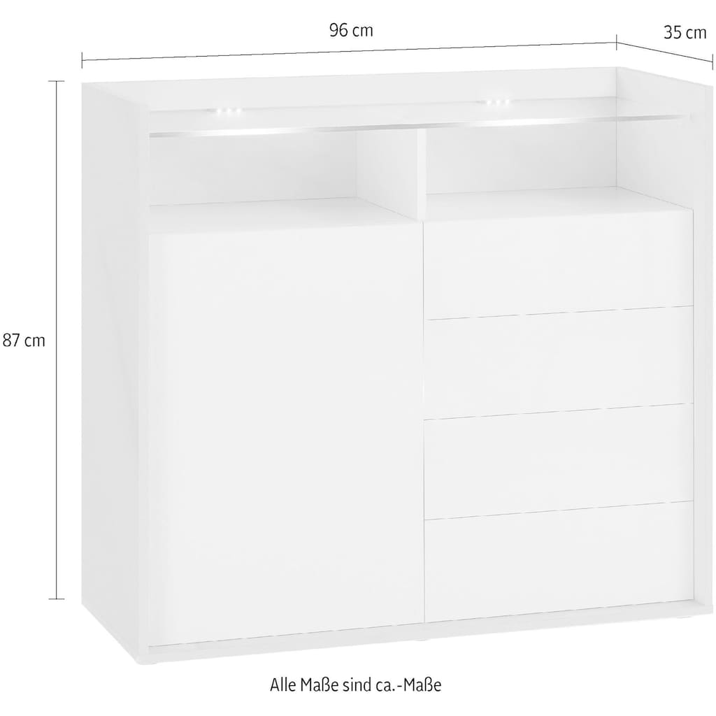 borchardt Möbel Highboard »Livorno«, Breite 96 cm