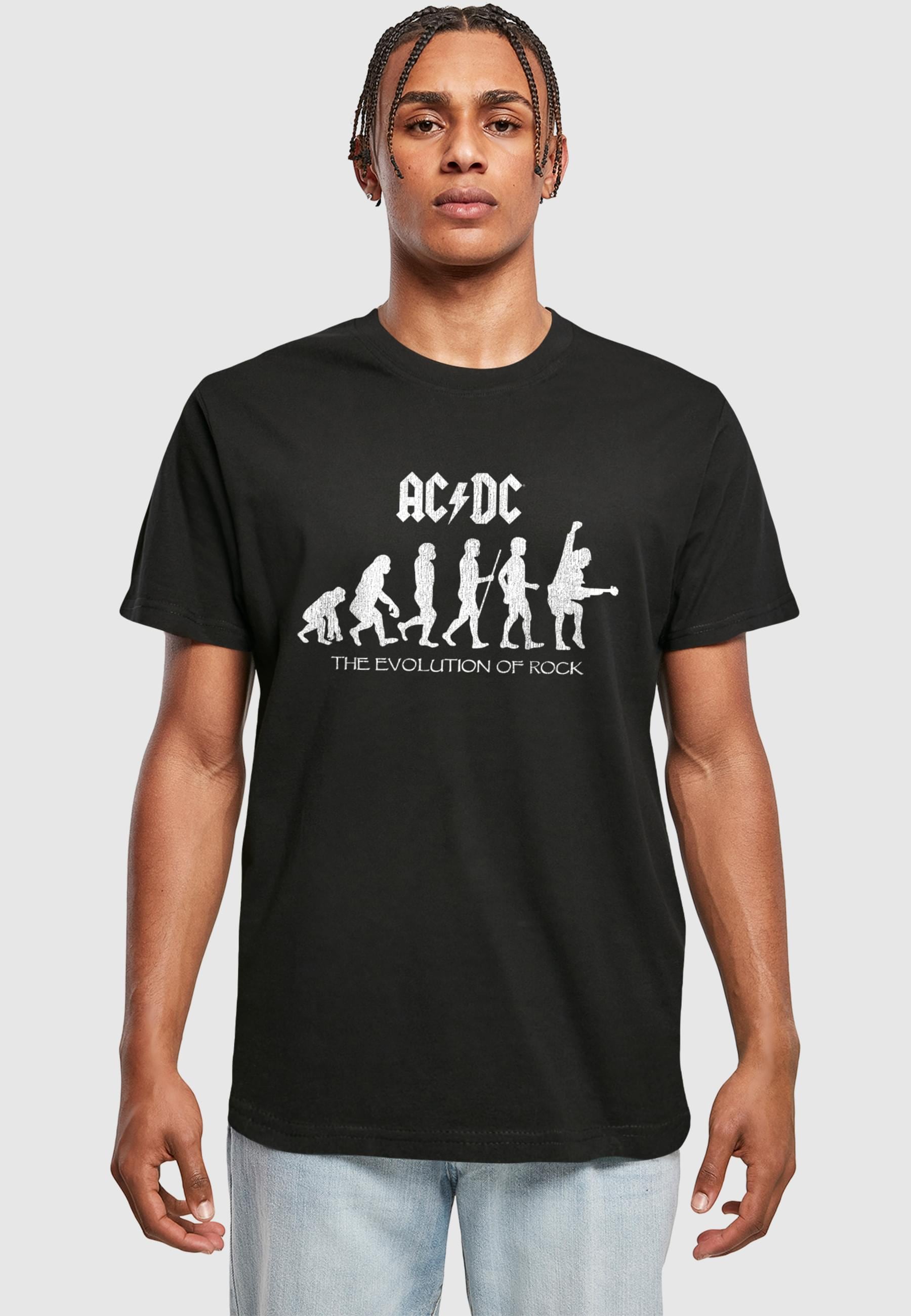 Merchcode T-Shirt »Merchcode Herren ACDC - Evolution Of Rock T-Shirt«, (1 tlg.)