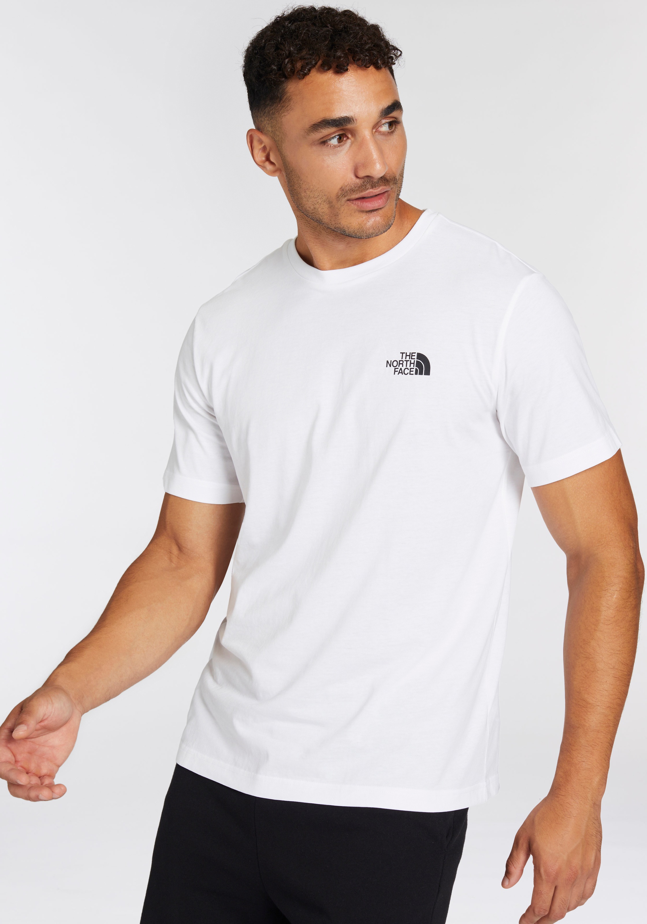 The North Face "M SS SIMPLE DOME TEE" sportlicher Stil, mit Logodrucken, atmungsaktive Baumwollmischung