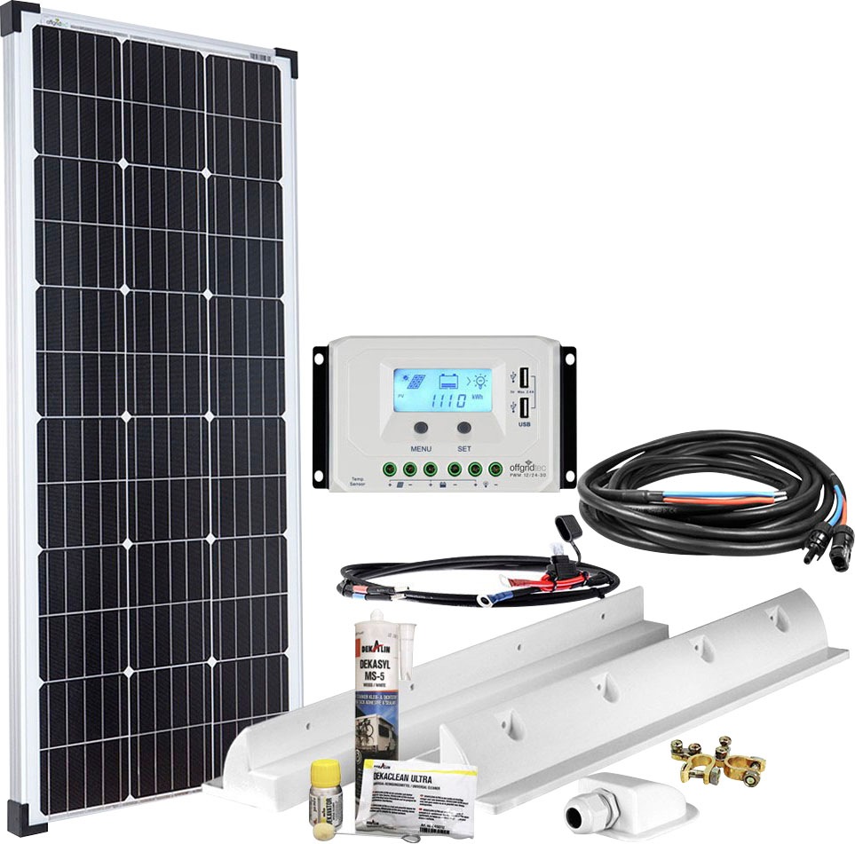 offgridtec Solaranlage "mPremium L-100W/12V", (Set), Wohnmobil Solaranlage