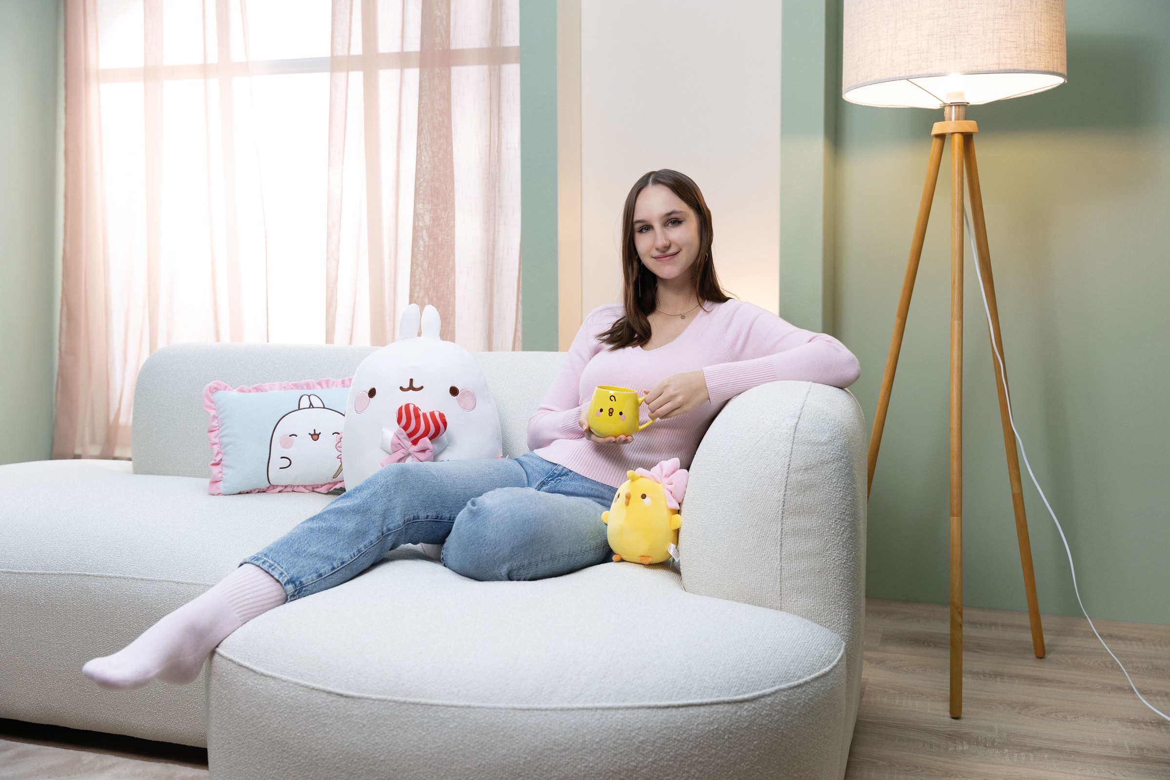 Nici Kuscheltier »MOLANG mit Lolli, 48cm« mit Lolli