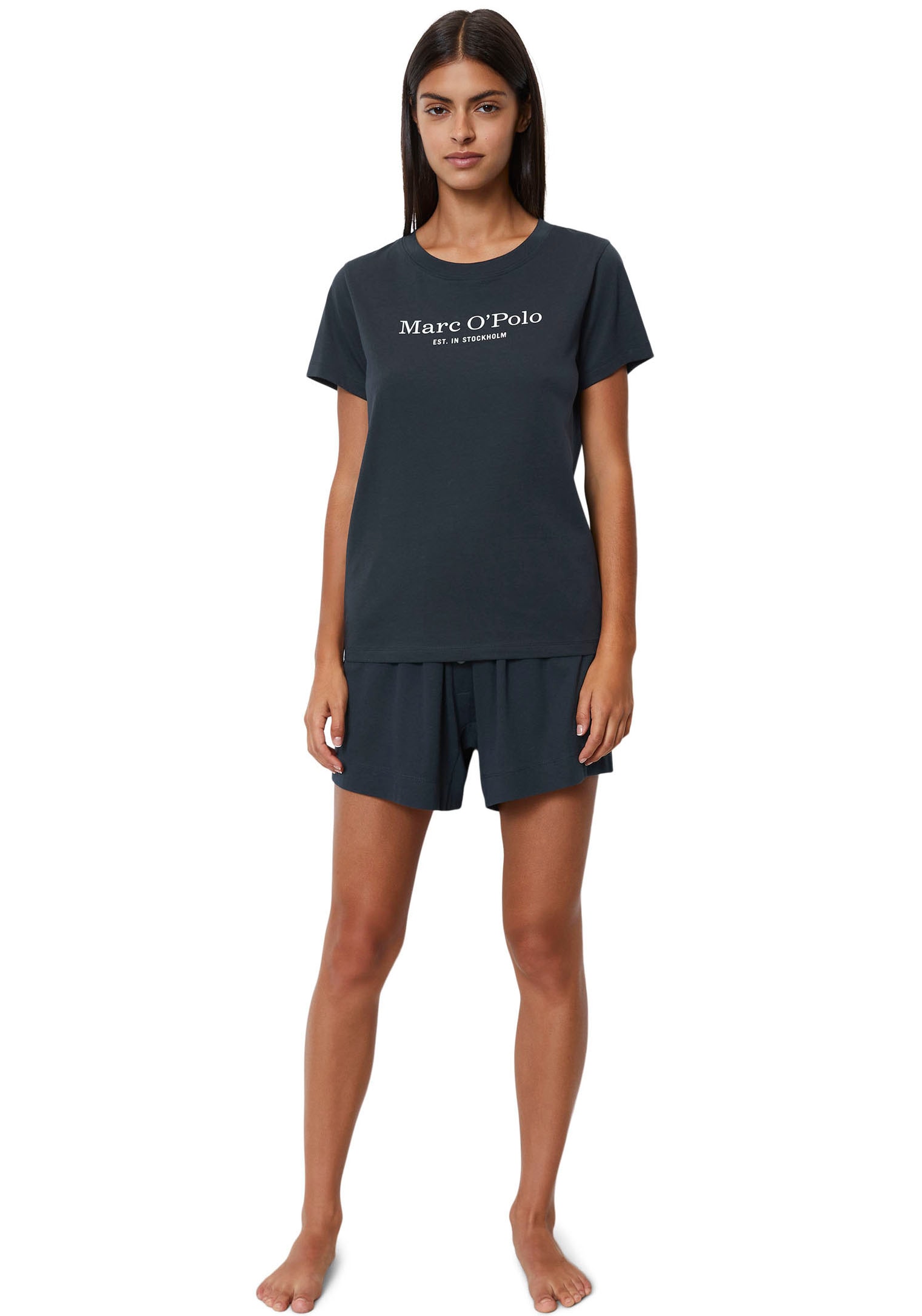 Marc O'Polo Unterziehshirt »Mix & Match Cotton-Woven«, mit Logoprint auf der Brust