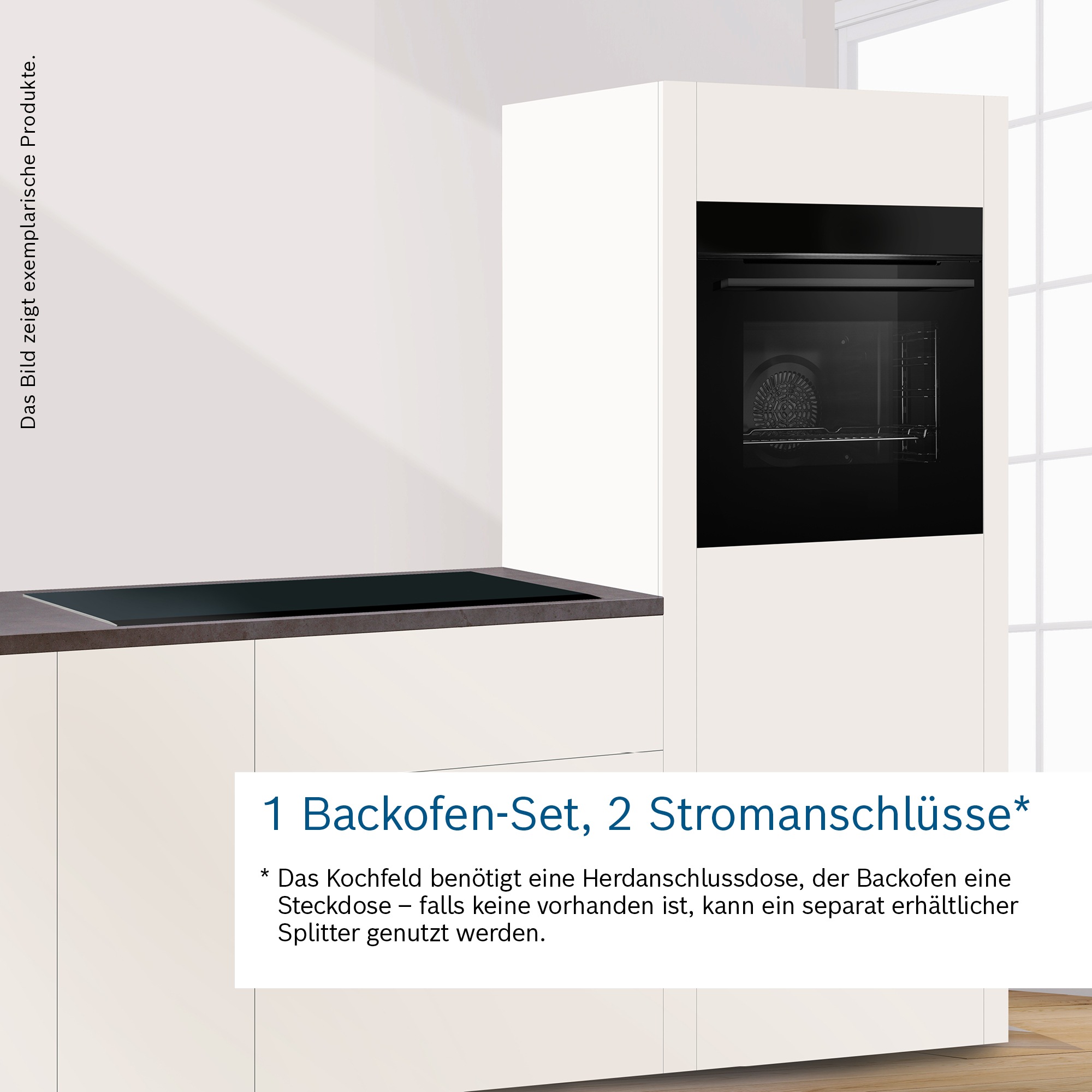 BOSCH Backofen-Set "HBG578BS3" mit Teleskopauszug nachrüstbar Pyrolyse-Selbstreinigung Knusper-gesunde AirFry-Funktion & zuschaltbare Bräterzone