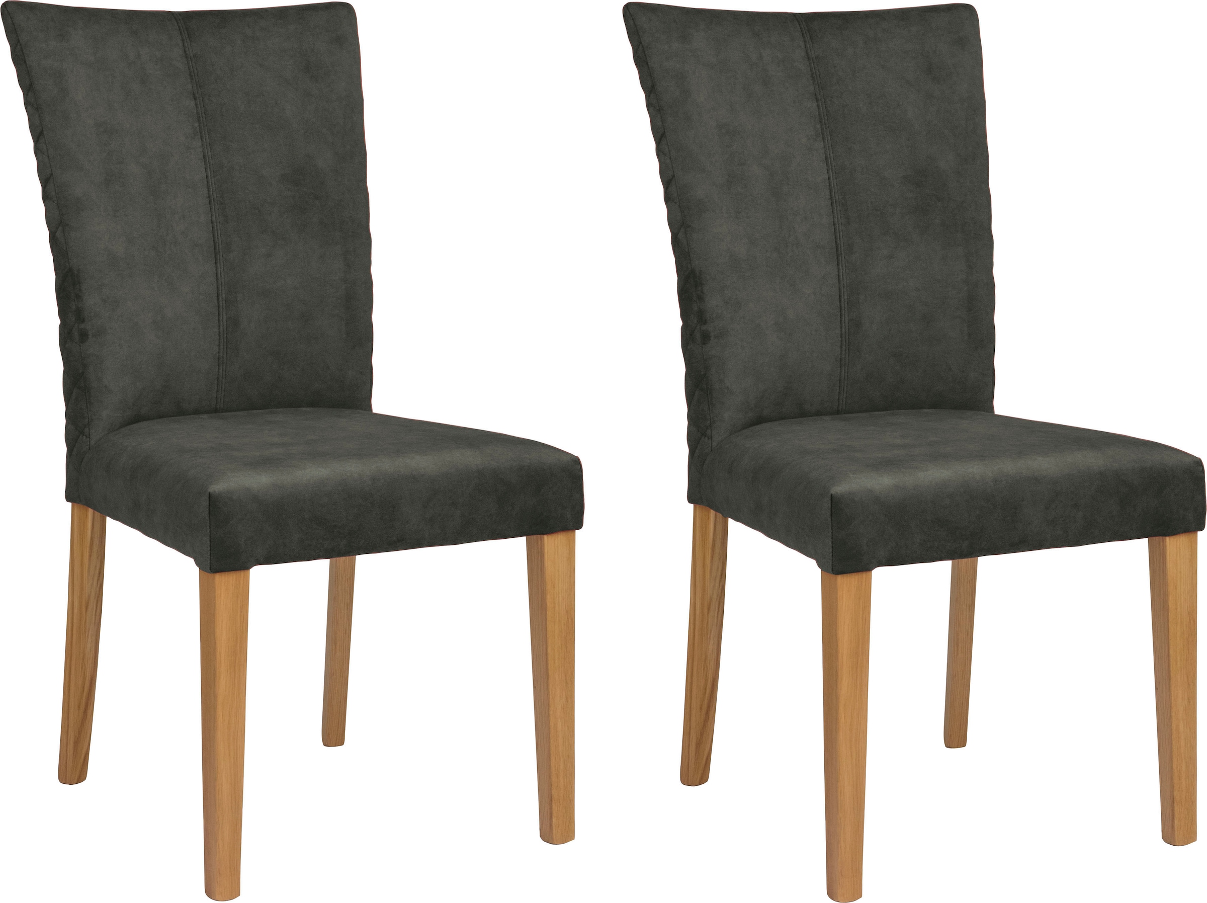 Leonique Esszimmerstuhl "Vence" (Set) 2 Stk. Samtvelours mit Rautensteppung günstig online kaufen