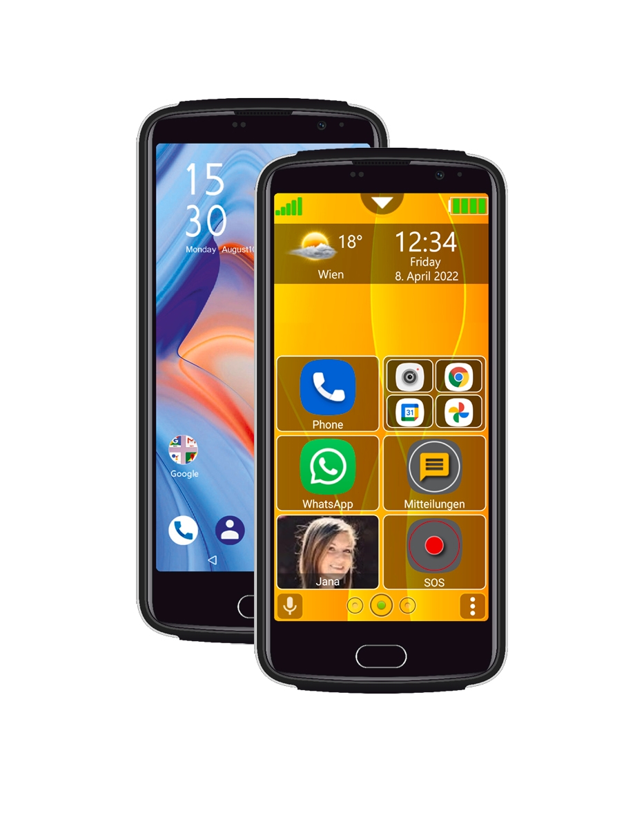 Smartphone »M7 4G Senior«, Schwarz, 14 cm/5,5 Zoll, 32 GB Speicherplatz, 13 MP Kamera