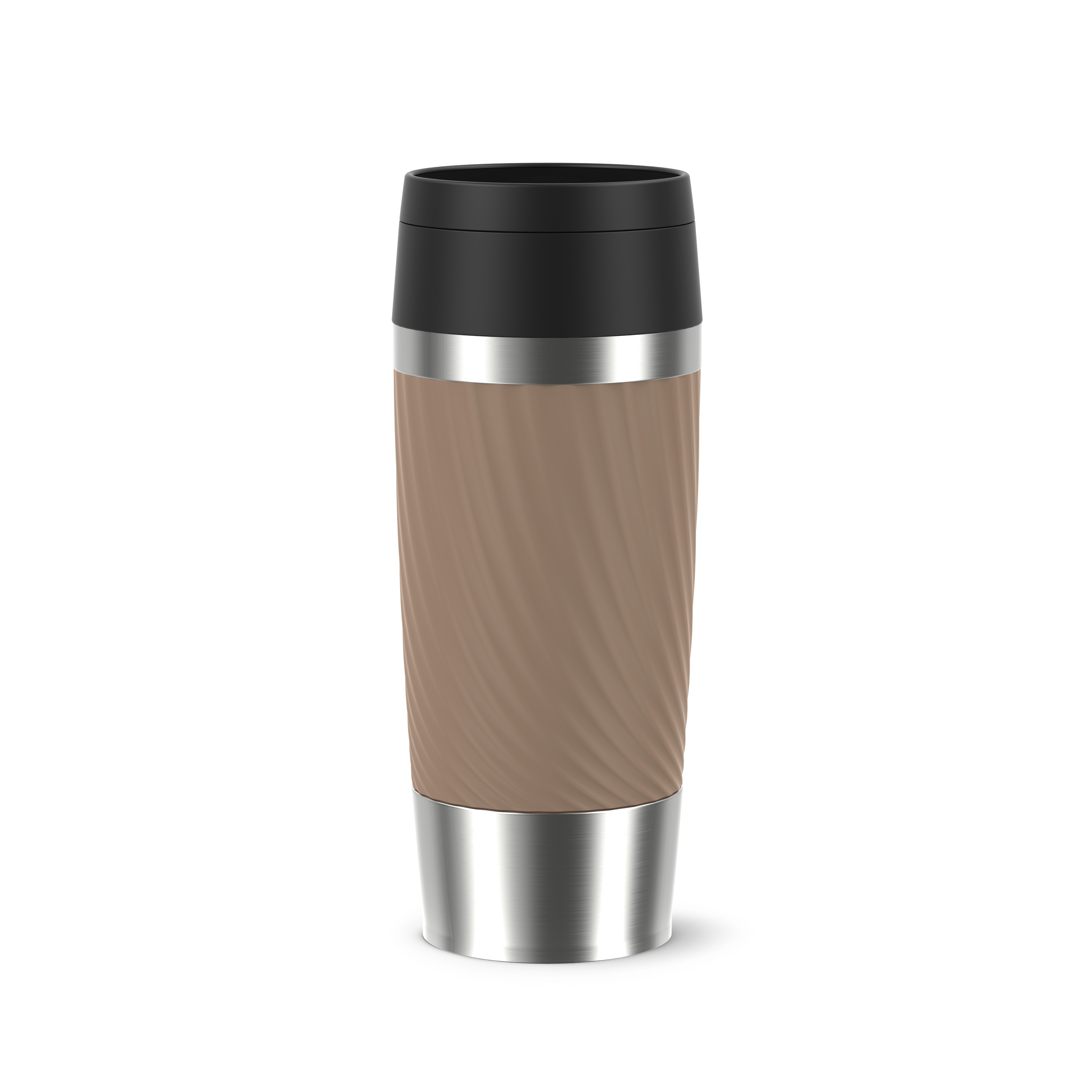 Emsa Thermobecher "Travel Mug Classic Twist" 0,36 Liter, Comfort-Schraubverschluss, Quick-Press, auslaufsicher