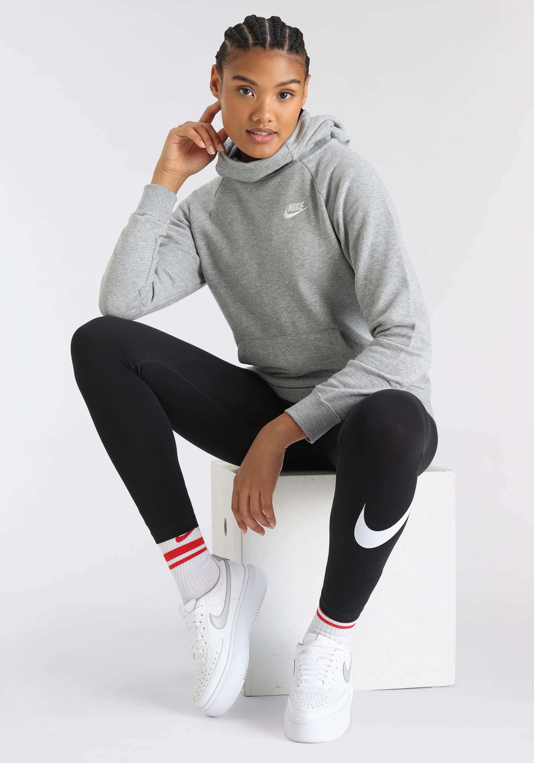 Nike Sportswear Leggings "Essential Womens Mid-Rise Swoosh Leggings" günstig online kaufen