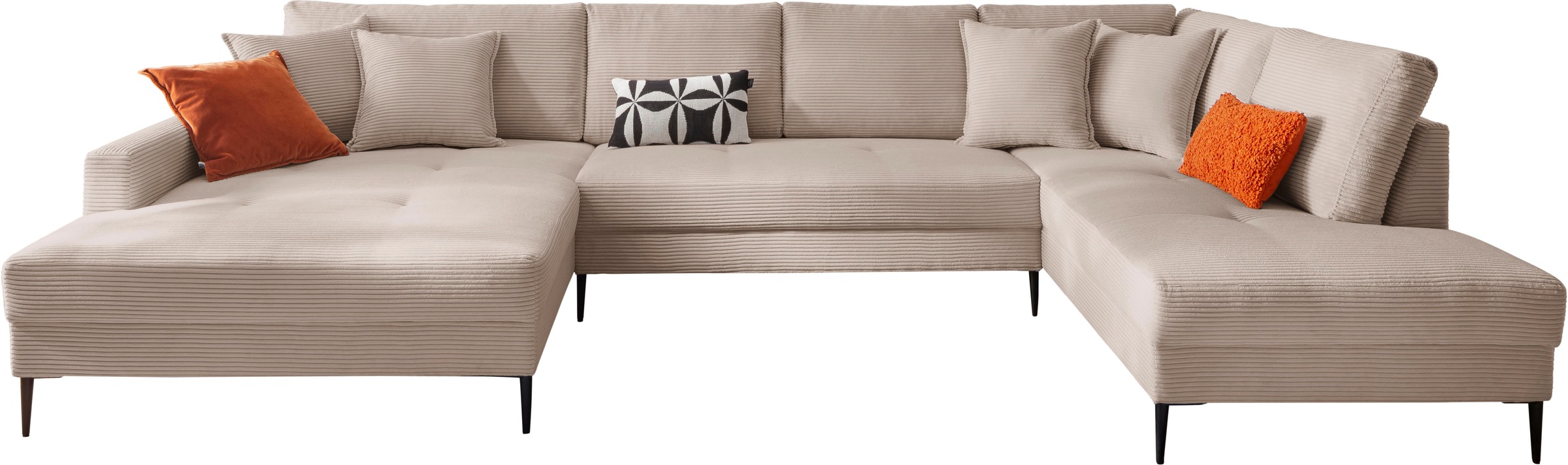 OTTO home Wohnlandschaft "Summer" U-Form, B: 360cm in Cord & Struktur
