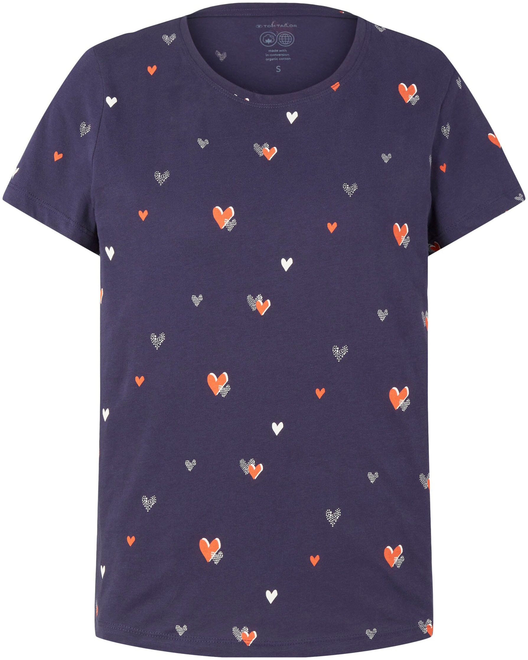 TOM TAILOR T-Shirt, online | BAUR mit Rundhalsausschnitt kaufen