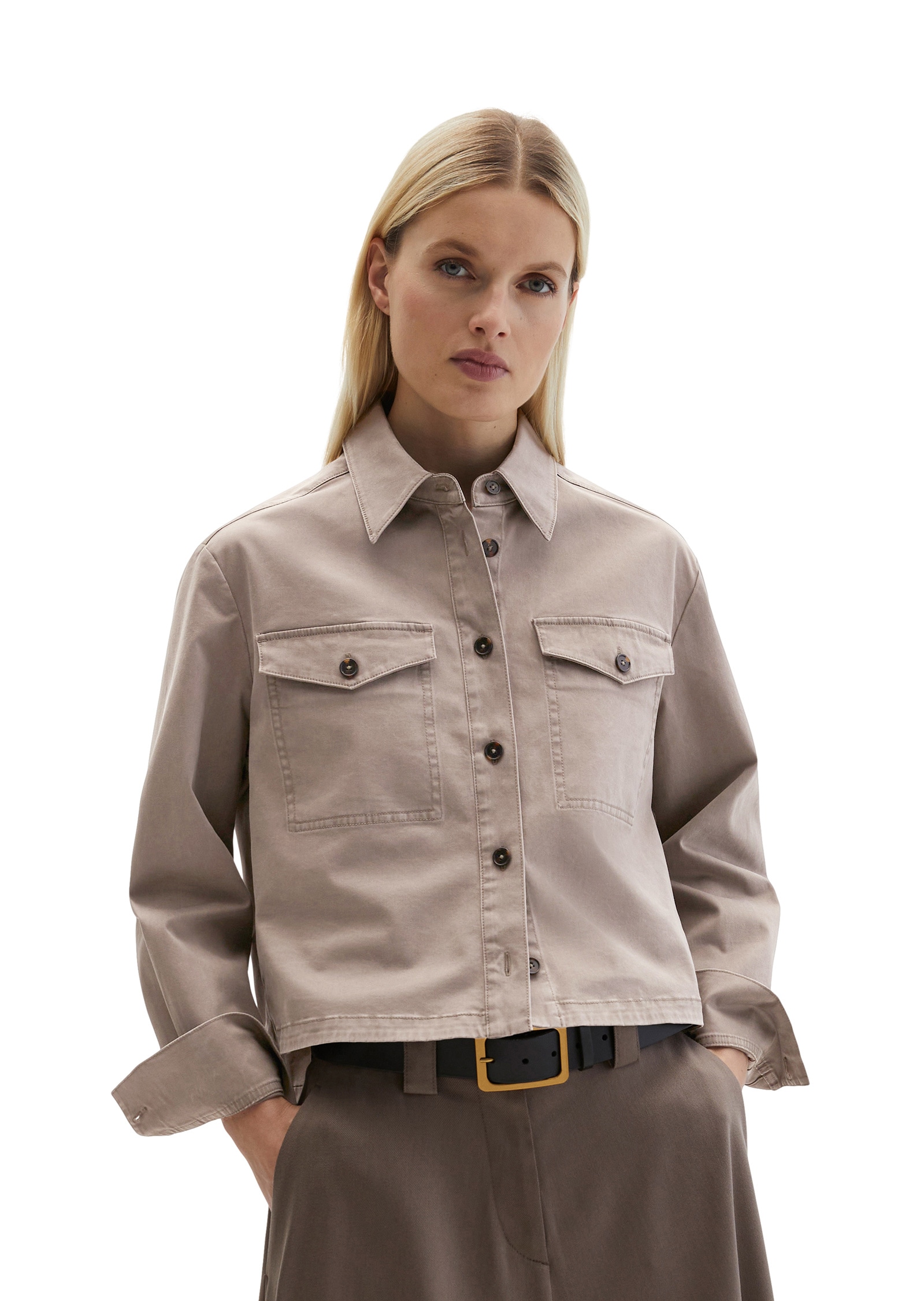 Marc OPolo Kurzjacke "aus Brushed Cotton Twill" ohne Kapuze günstig online kaufen