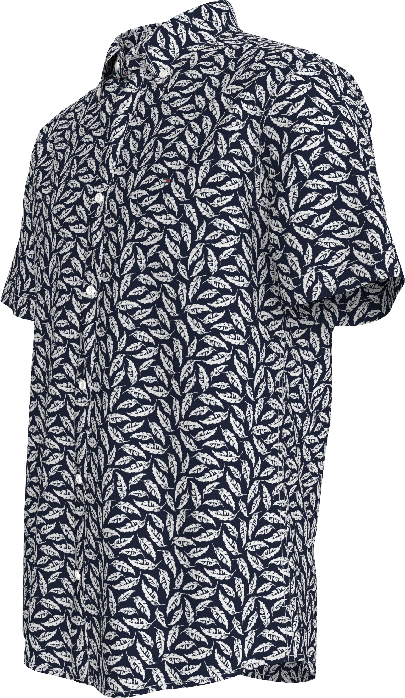 Tommy Hilfiger Kurzarmhemd »LINEN BLEND PRINT S/S RF SHIRT«, modischer Print, mit Leinenanteil