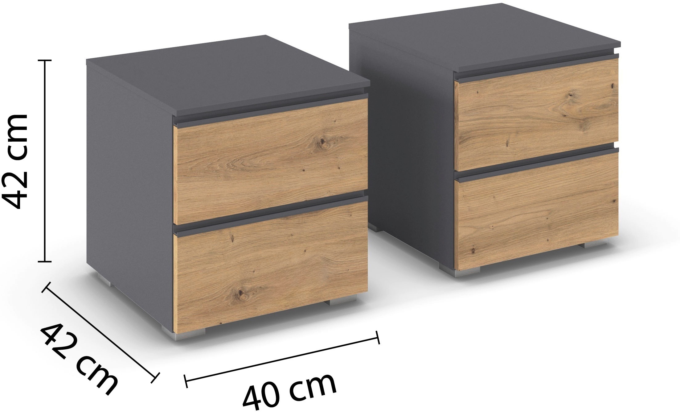 rauch Nachtkommode »Joel« Breite 40 cm,  jeweils zwei praktische und geräumige Schubladen MADE IN GERMANY