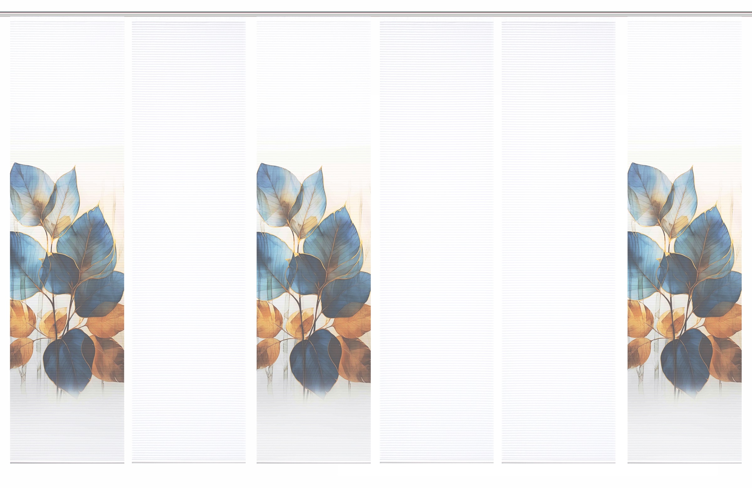 HOME in green Schiebegardine »THALIN« Paneelwagen 6 Stk. tlg. Bambusoptik, SET, recycelt, Digitaldruck