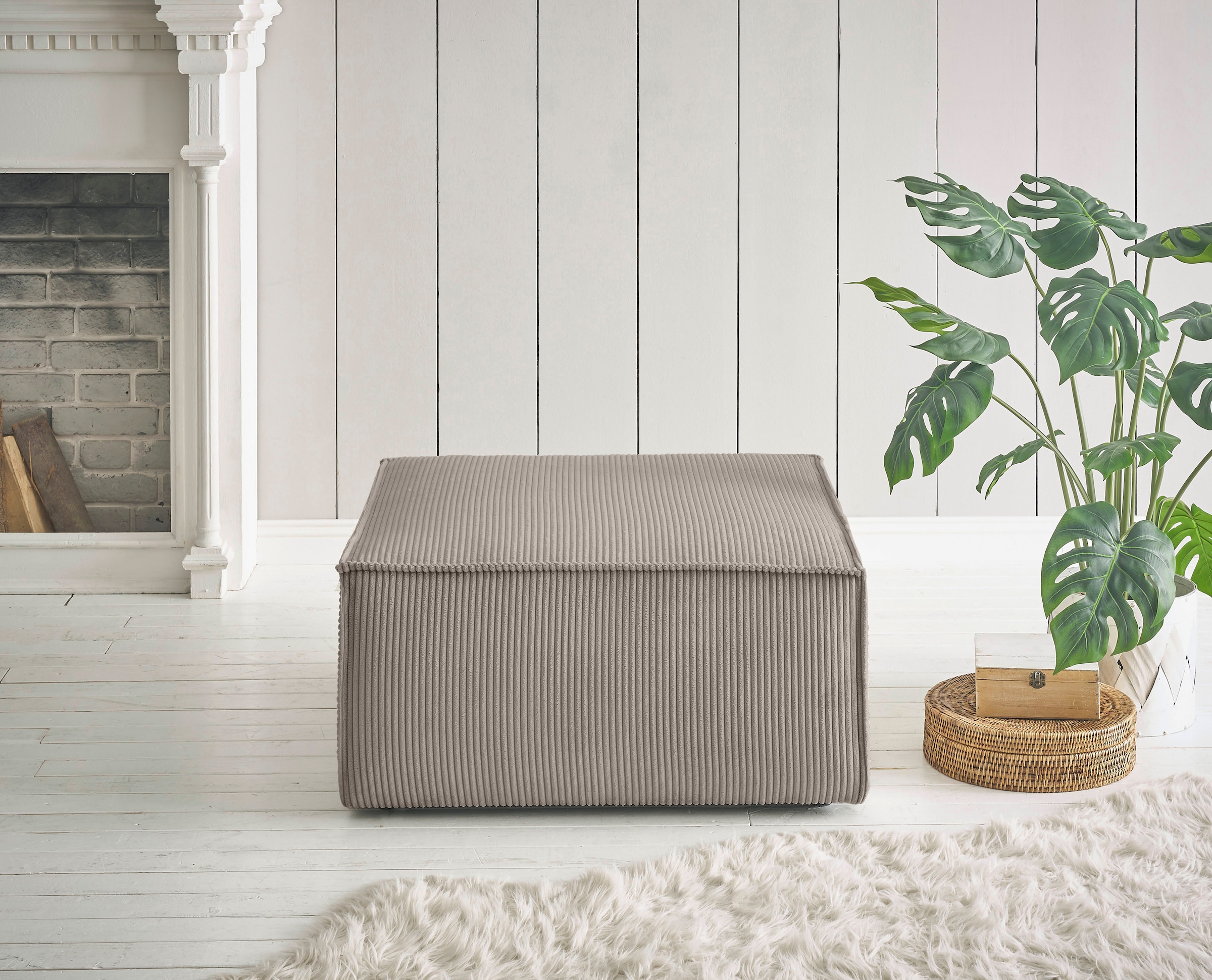 Home affaire Hocker "SHERWOOD", Hocker quadratisch, ideale Ergänzung zum Lo günstig online kaufen