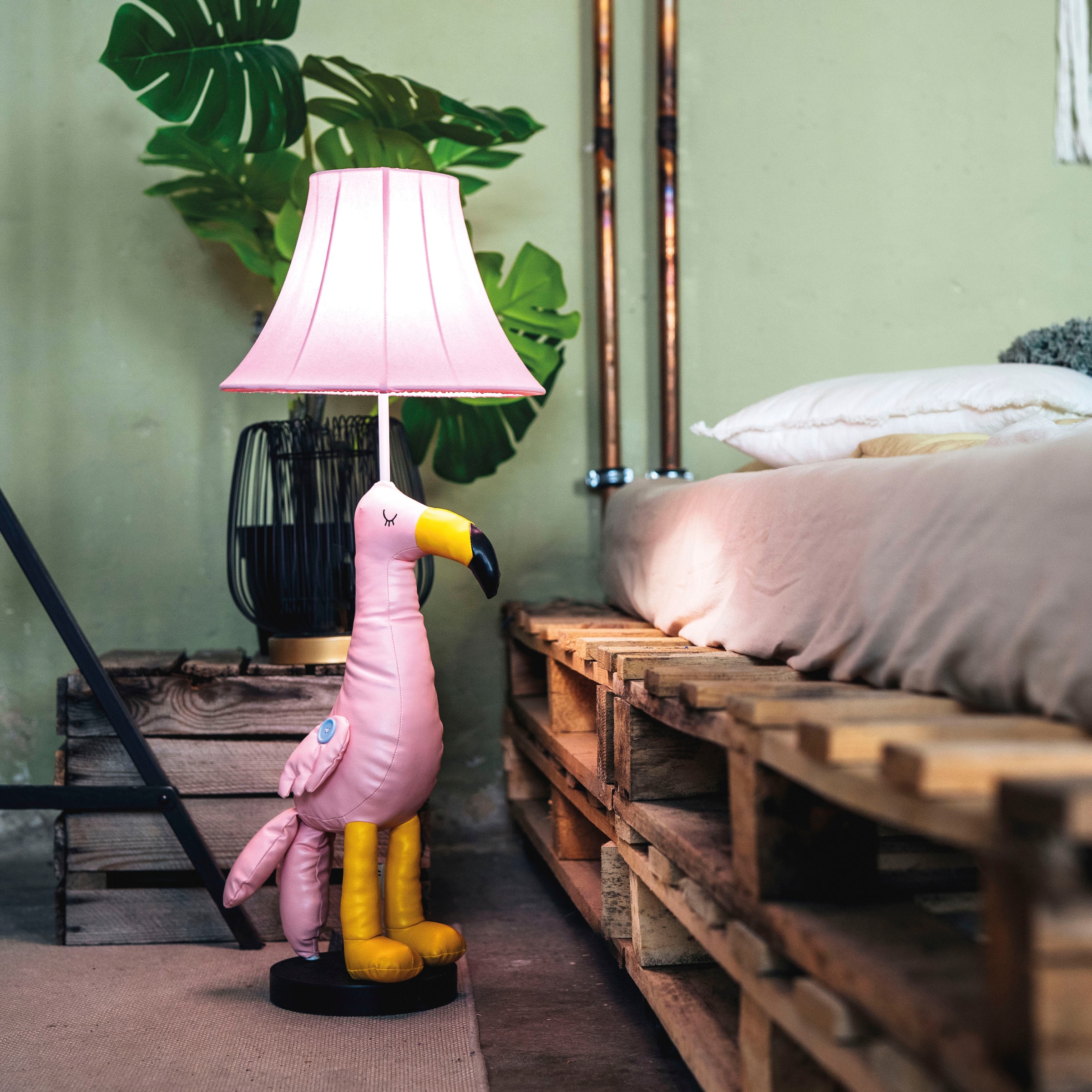 LED Tischleuchte »Mingo der Flamingo«, 1 flammig, Leuchtmittel GU 5,3 | LED fest...