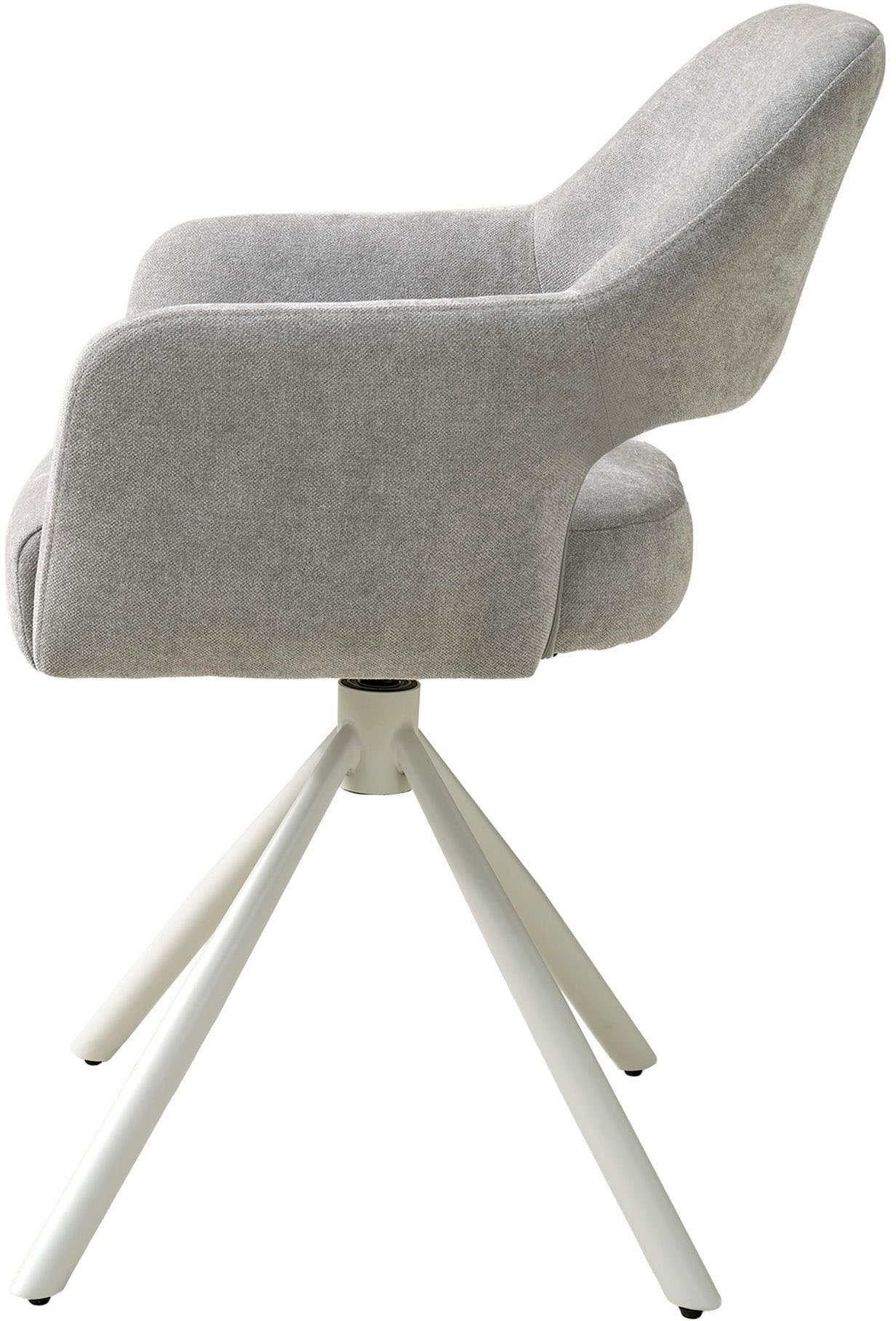 SCHÖNER WOHNEN-Kollektion Esszimmerstuhl »STAVANGER, 360° drehbar mit Rückholfunktion« (Set) 2 Stk.mit Taschenfederkern, Bezug Webstoff, Untergestell pulverbeschichtet