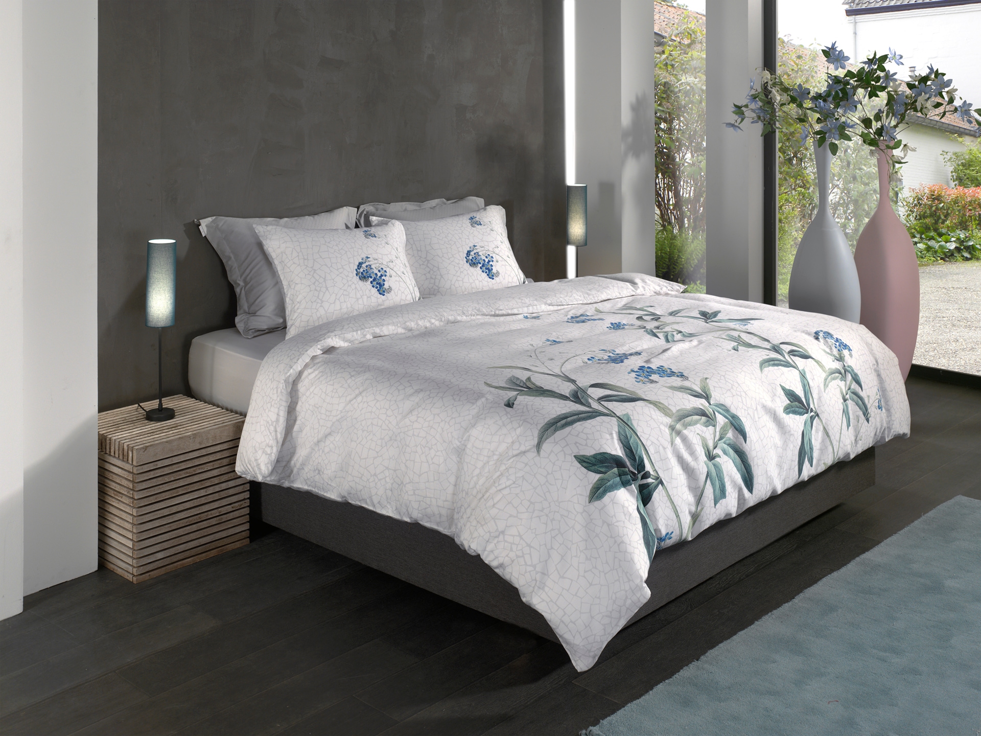 Heckett & Lane Bettwäsche »Heckettlane Bettwäsche Lacie« 2 Bettwäsche aus 100% Baumwolle, hochwertige Mako-Satin, ab 135x200 cm.