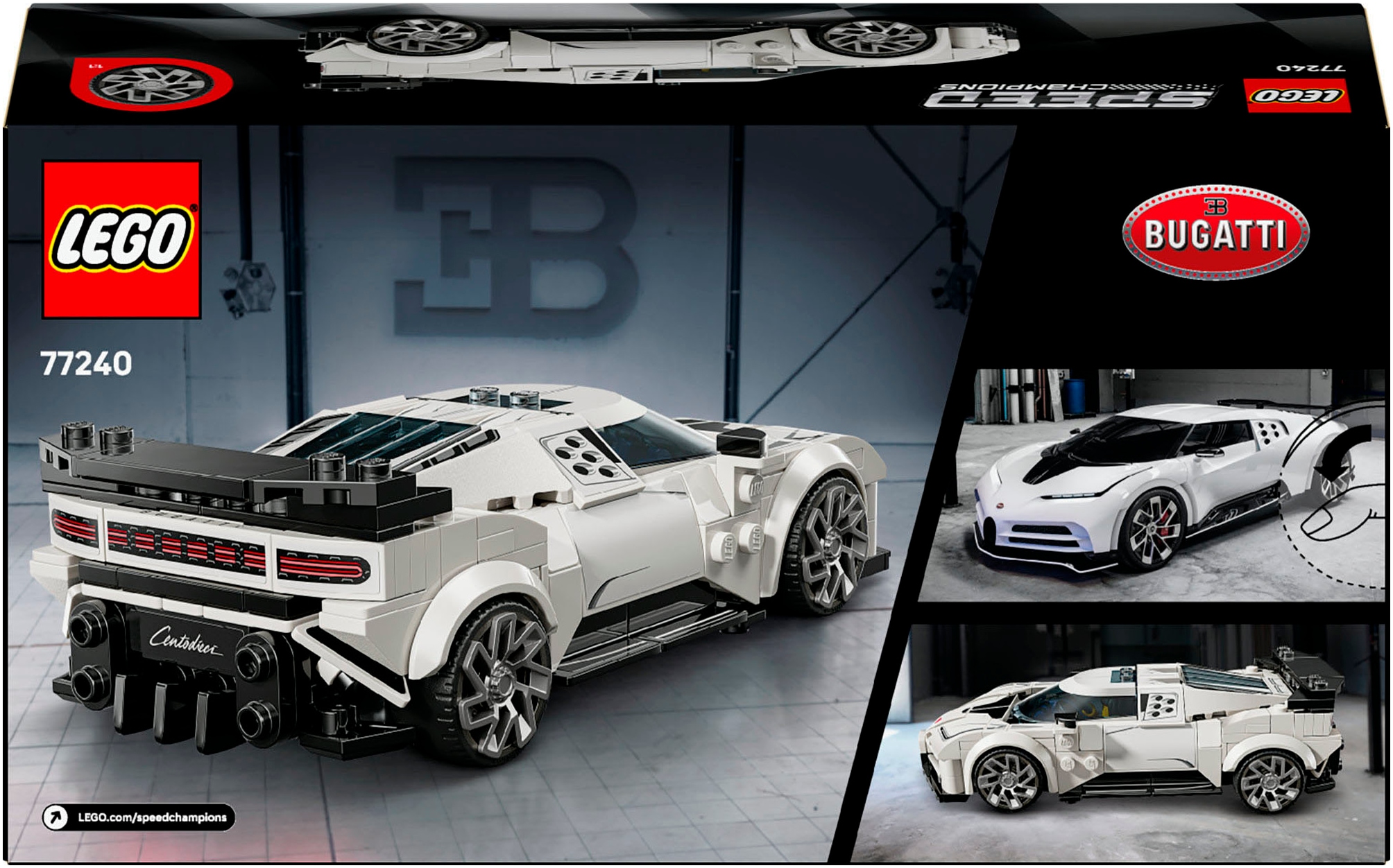 LEGO® Konstruktionsspielsteine »Bugatti Centodieci Hypersportwagen (77240), LEGO Speed Champions«, (291 St.), Made in Europe