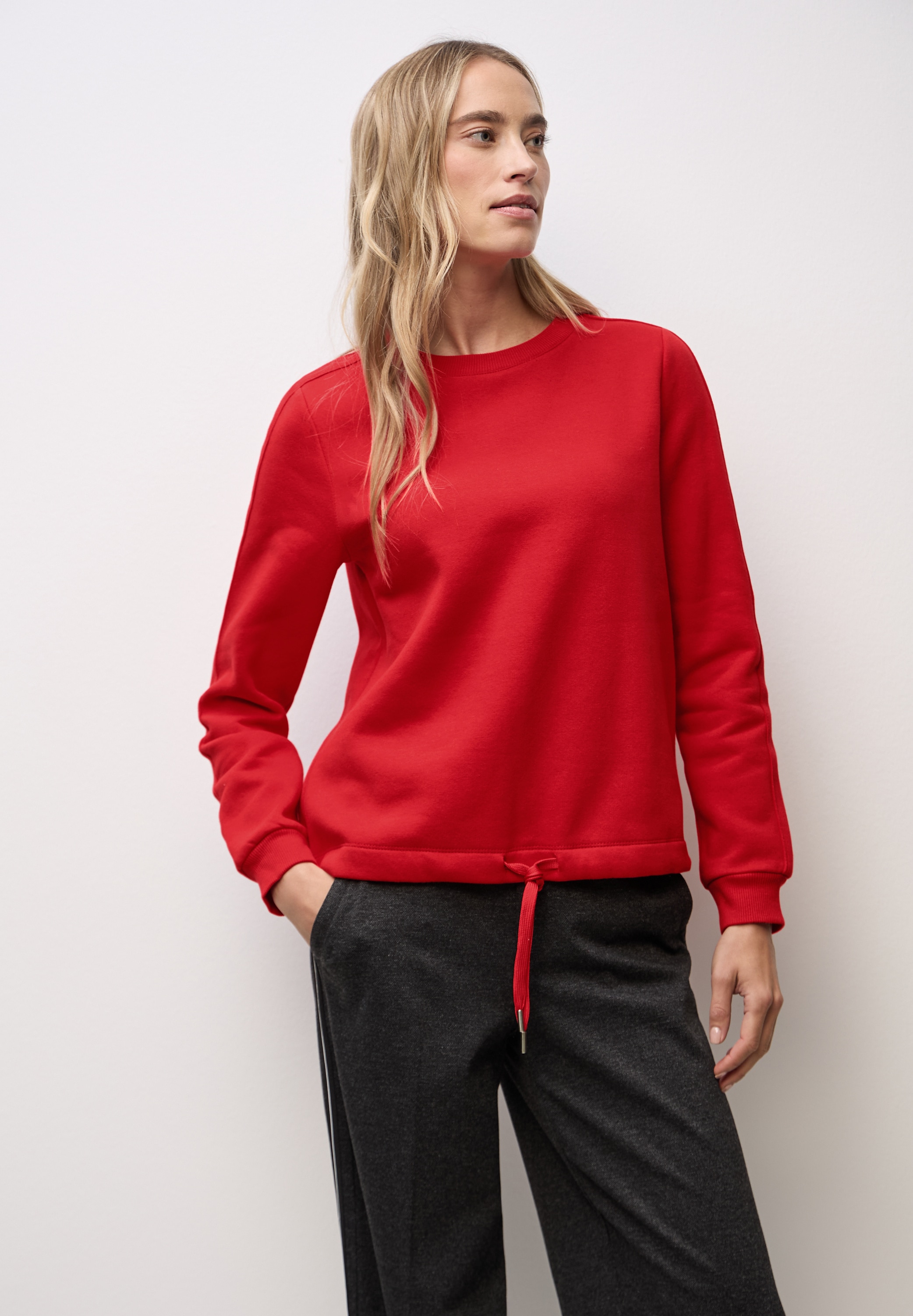STREET ONE Sweatshirt, mit Tunnelzug am Saum