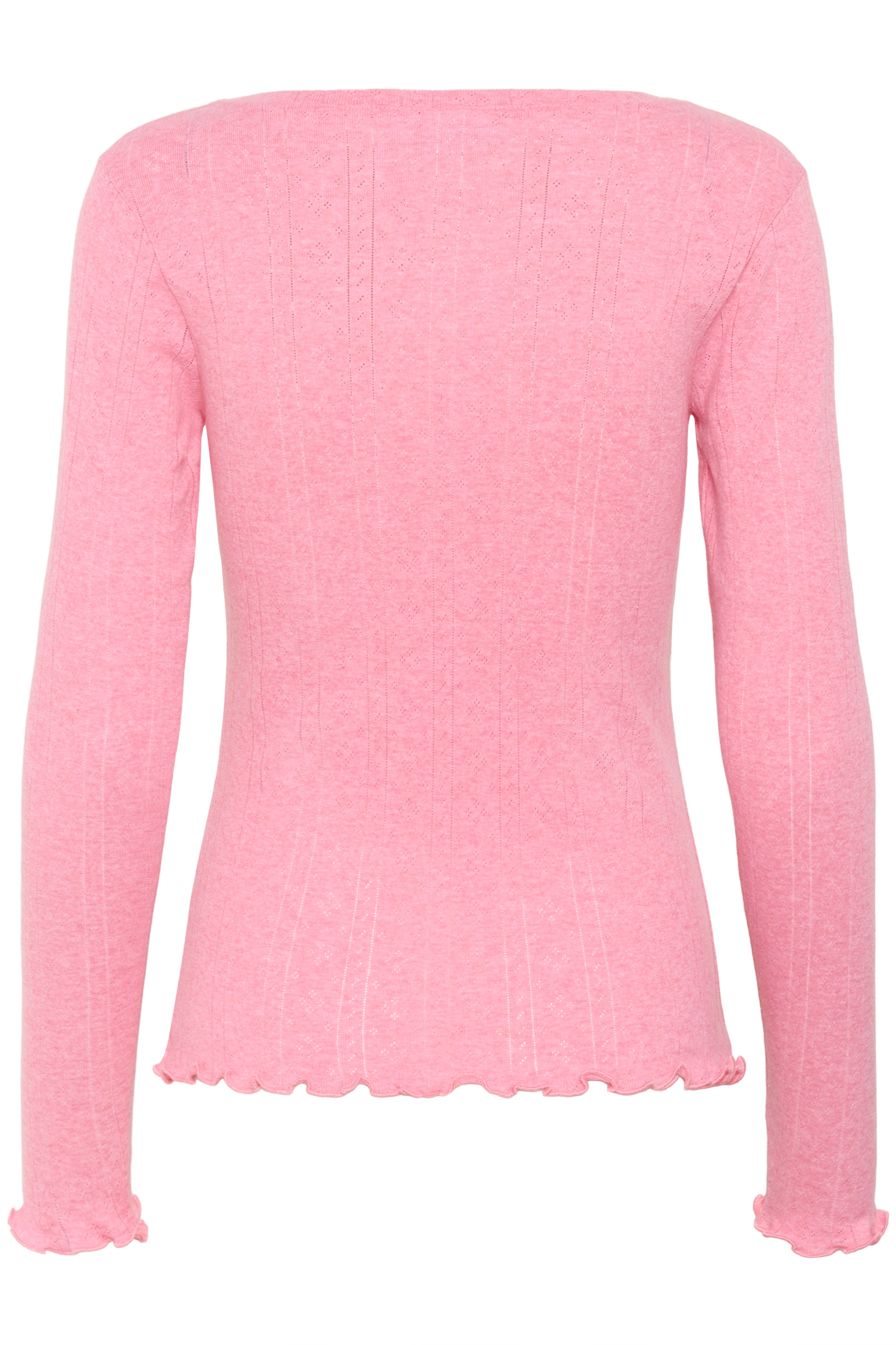 Saint Tropez Strickjacke »GruSZ Cardigan«, mit Lochstickerei und gewelltem Saum