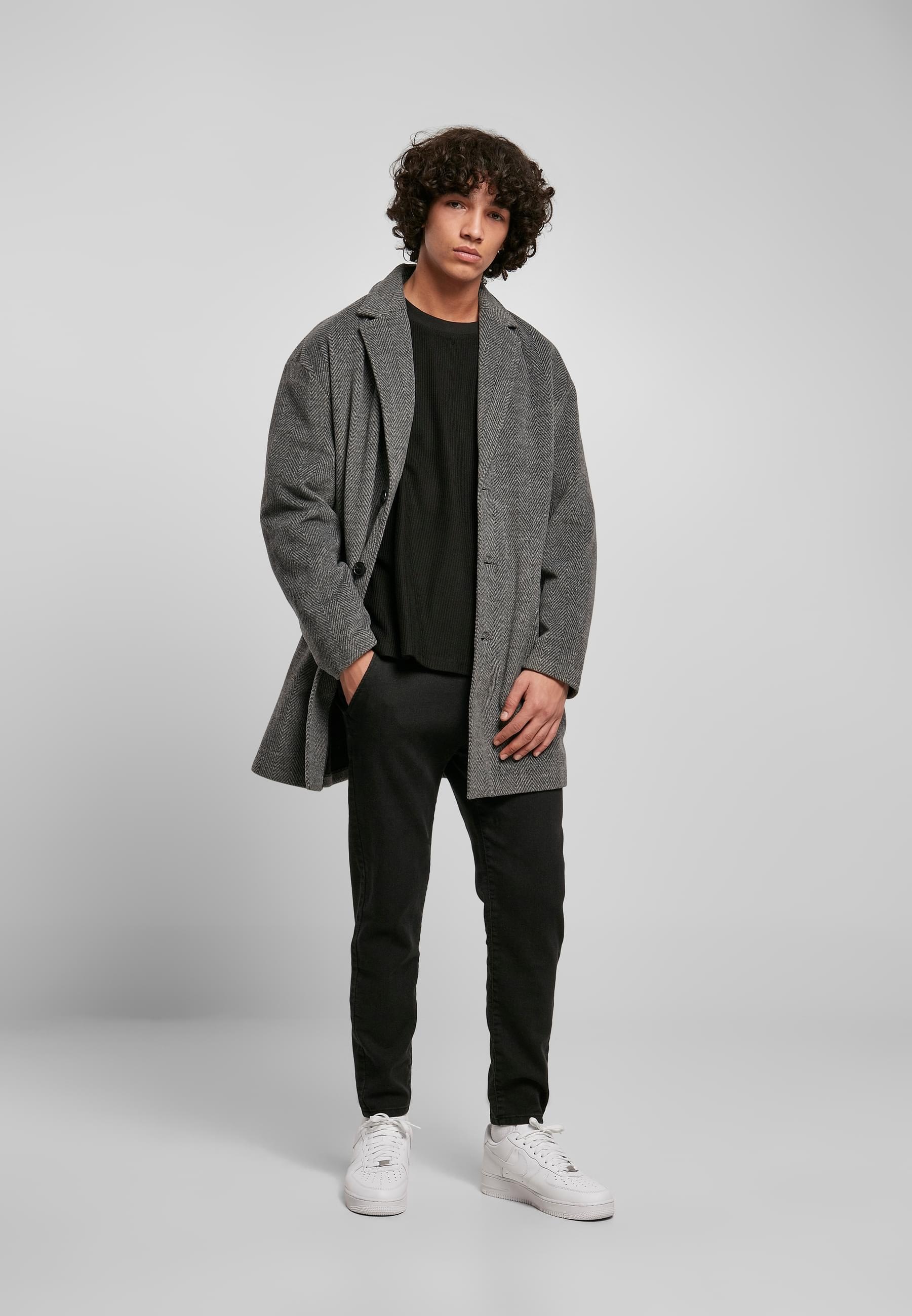 URBAN CLASSICS Allwetterjacke »Urban Classics Herren Classic Herringbone Coat«, (1 St.), ohne Kapuze