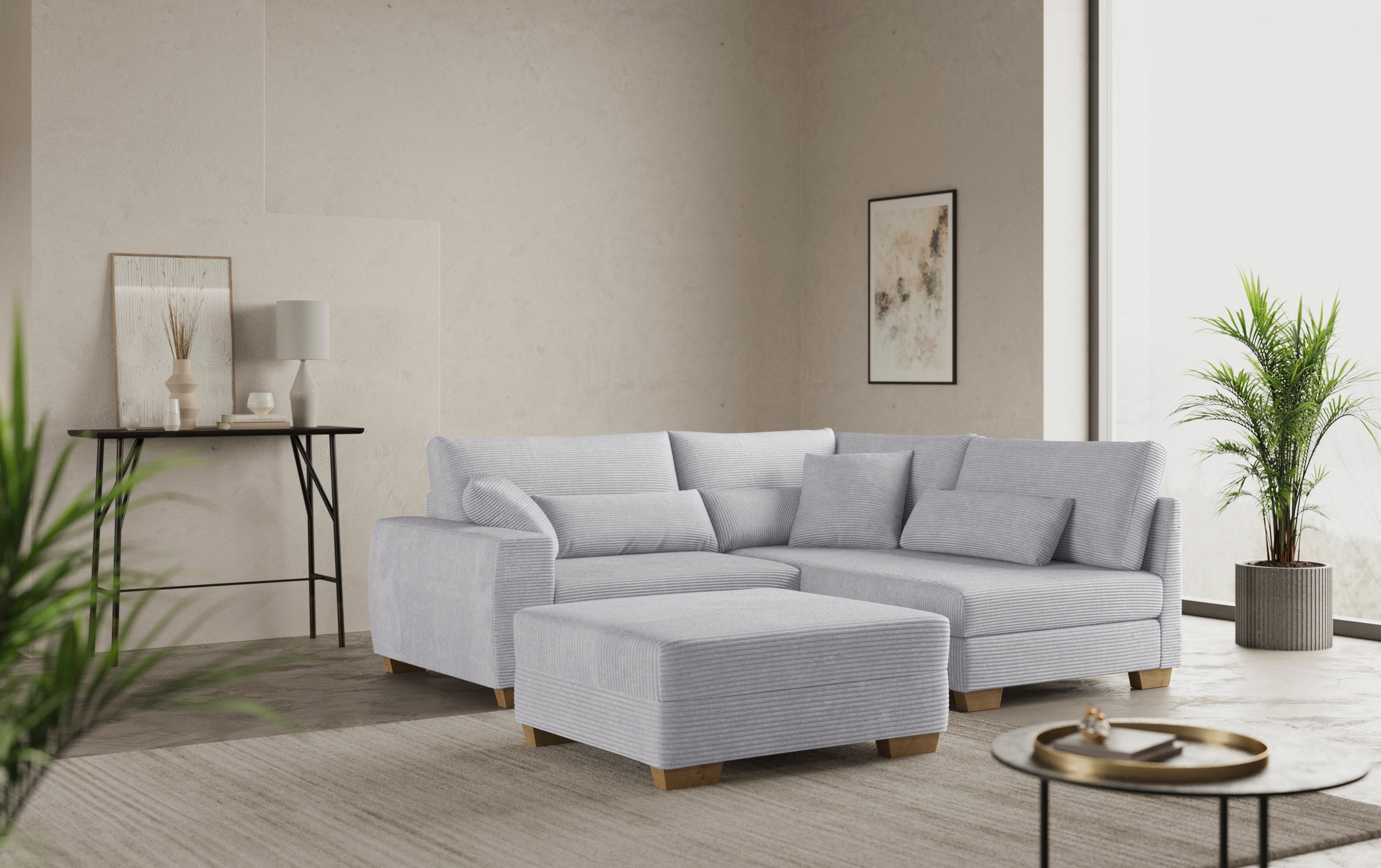 Mr. Couch Hocker "Helena", Mit DuraSpring-Taschenfederkern, bis 140 kg bela günstig online kaufen